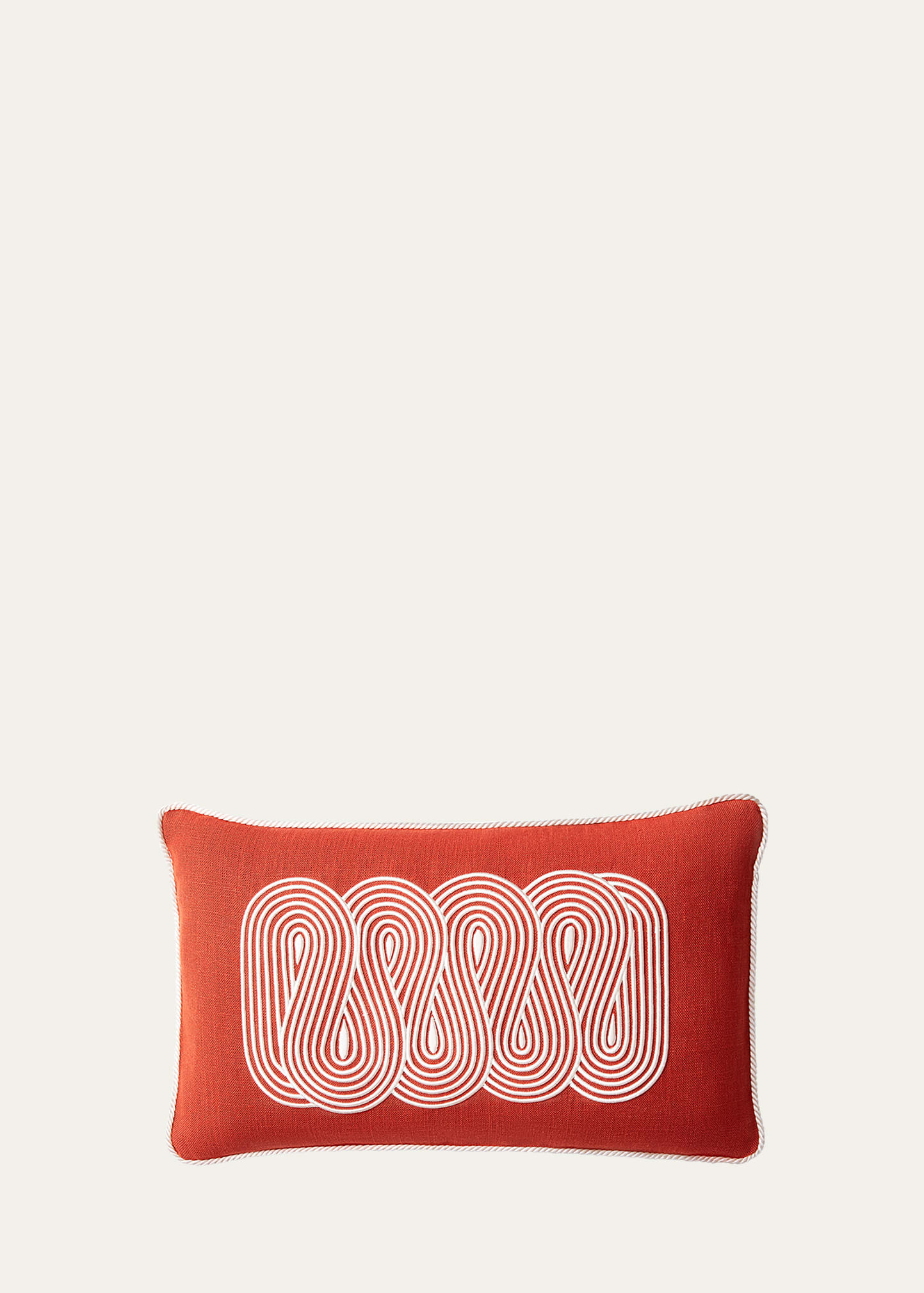 Shop Jonathan Adler Pompidou Path Pillow, Persimmon In Red