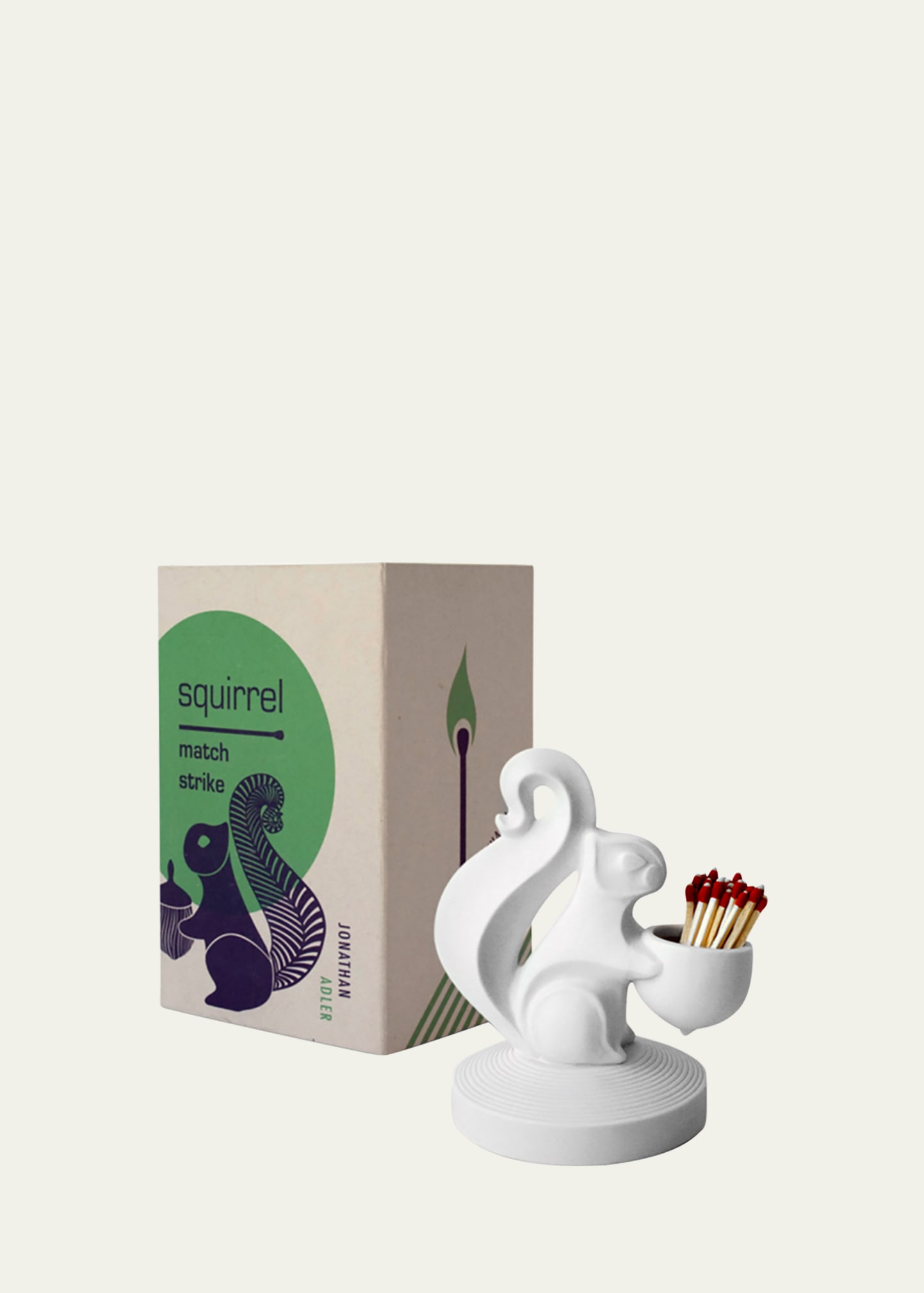 Jonathan Adler White Squirrel Match Strike In White