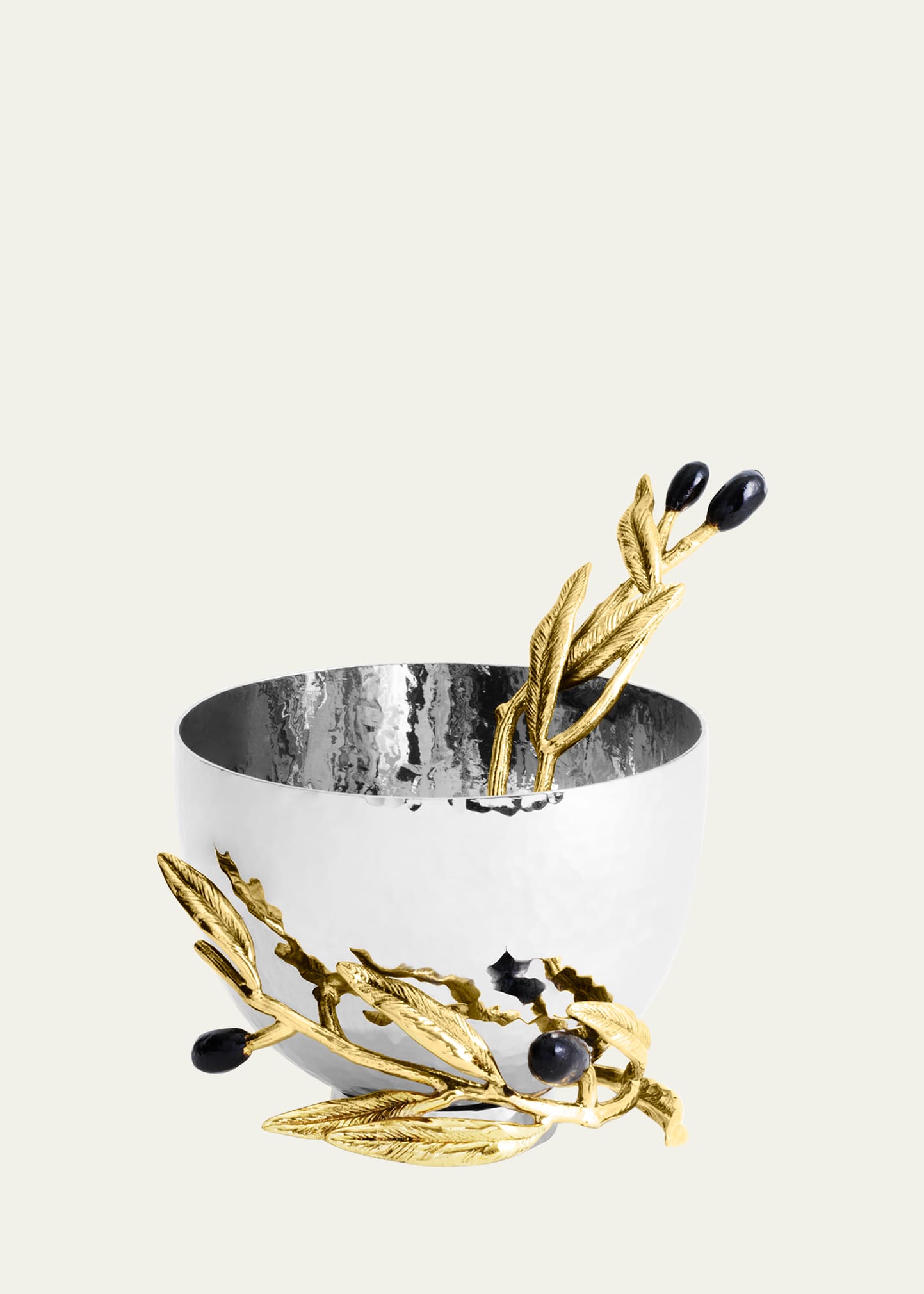 Olive Branch Nut Dish with Spoon