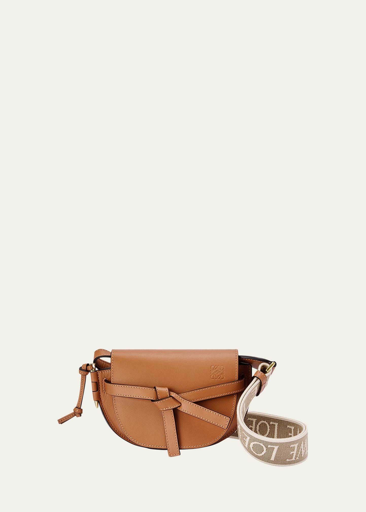 loewe tan mini gate bag