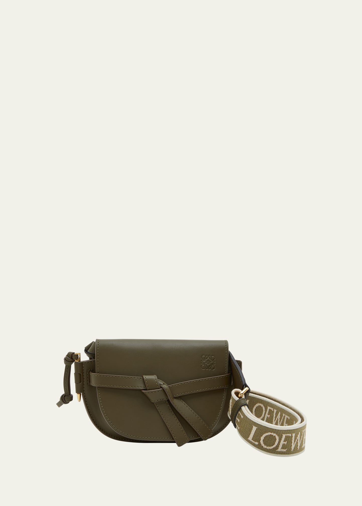 Loewe Gate Dual Mini Crossbody Bag In Autumn Green