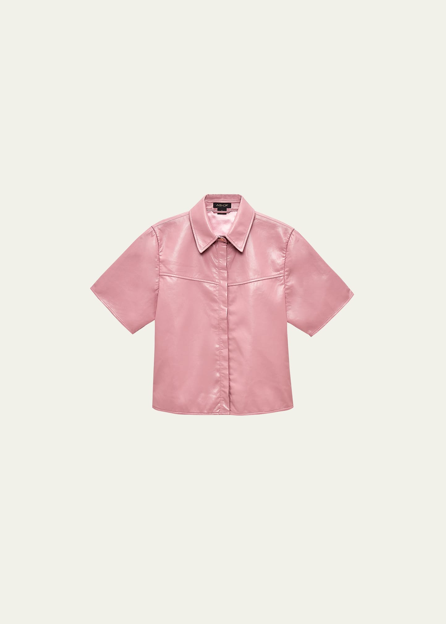 As By Df Mojave Recycled Leather Boxy Top In Mauve