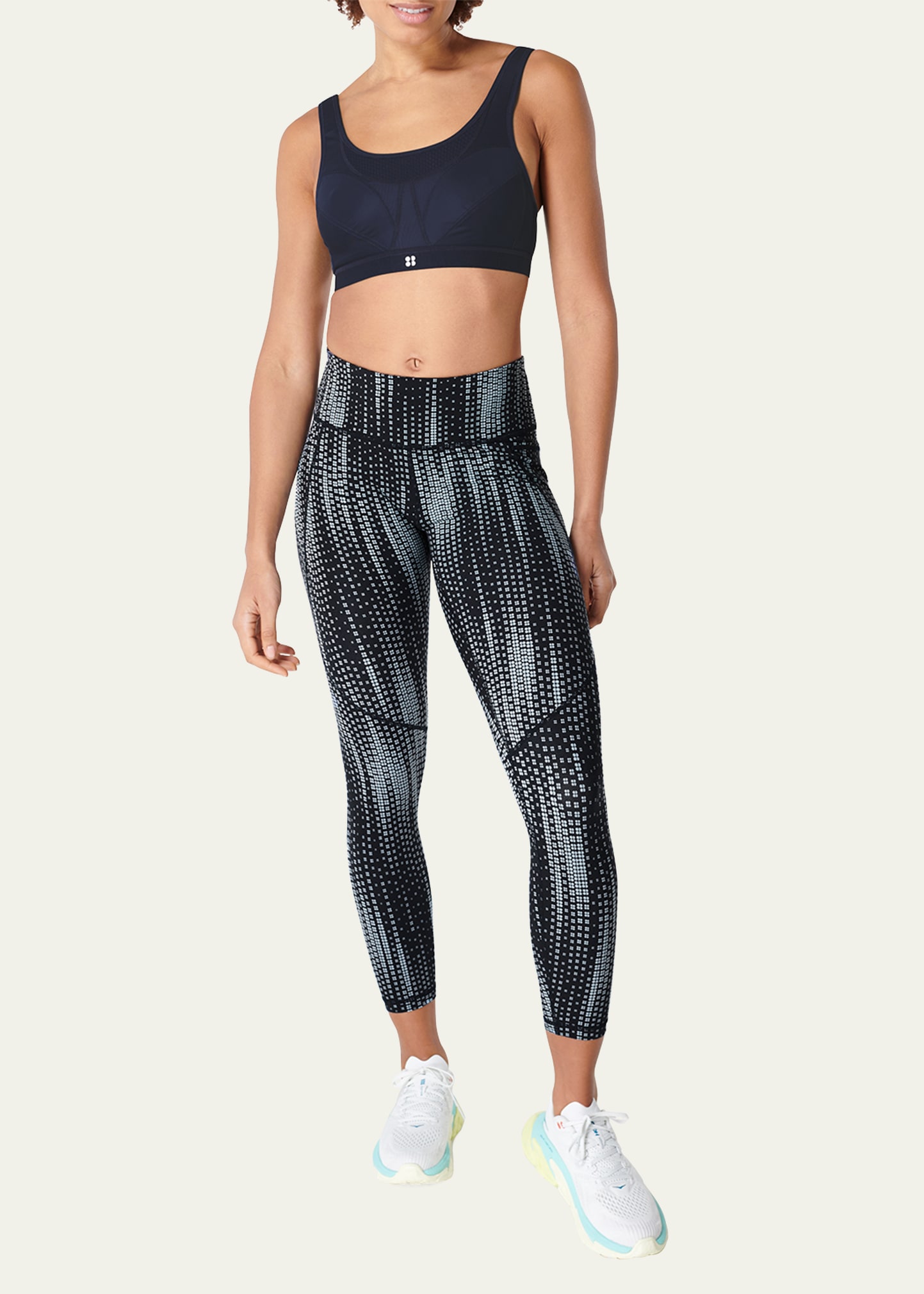 Sweaty Betty Super Sculpt 7/8 Length Blue Xray Floral Print Leggings