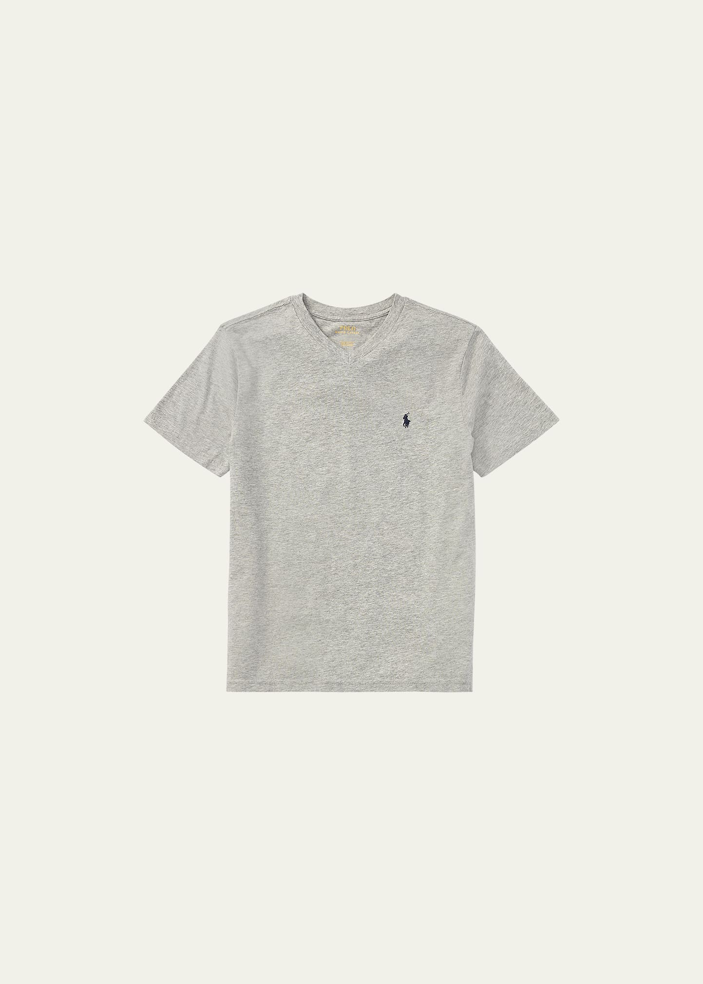 Polo Ralph Lauren Kids T-shirt With Polo Pony E In Heather Grey