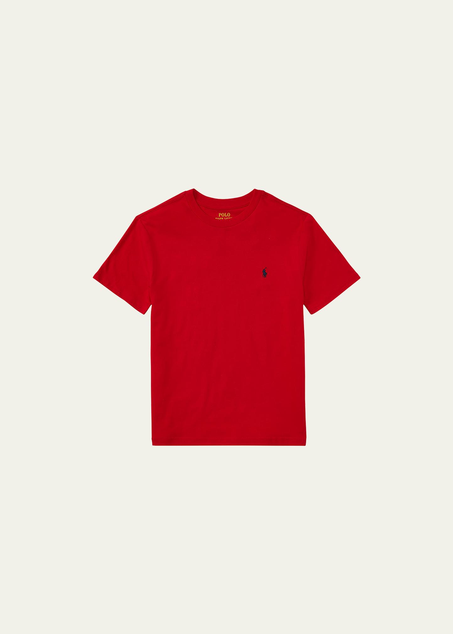 Boy's Logo Embroidered T-Shirt, Size S-XL