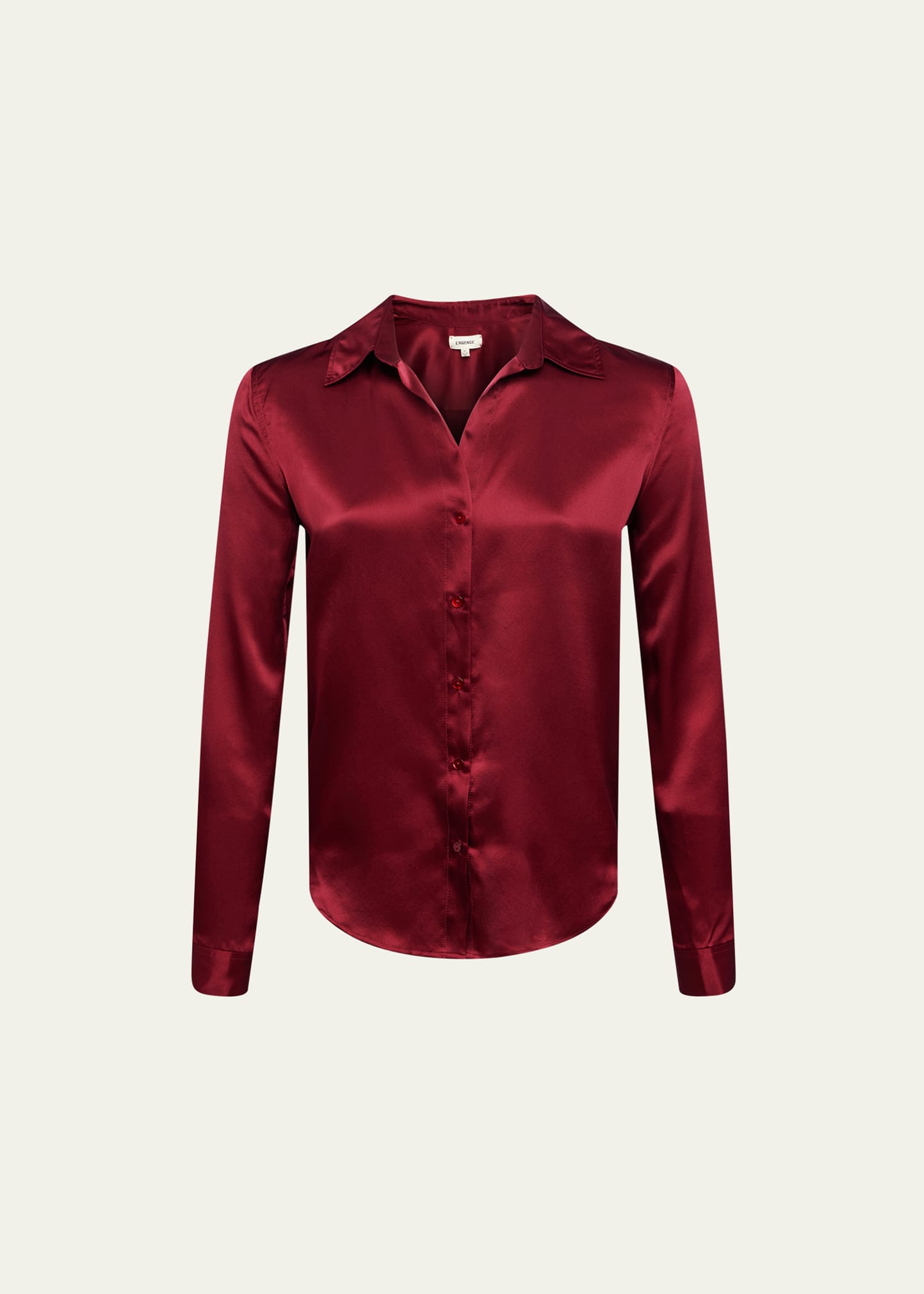 L Agence Tyler Long-sleeve Blouse In Dark Borde
