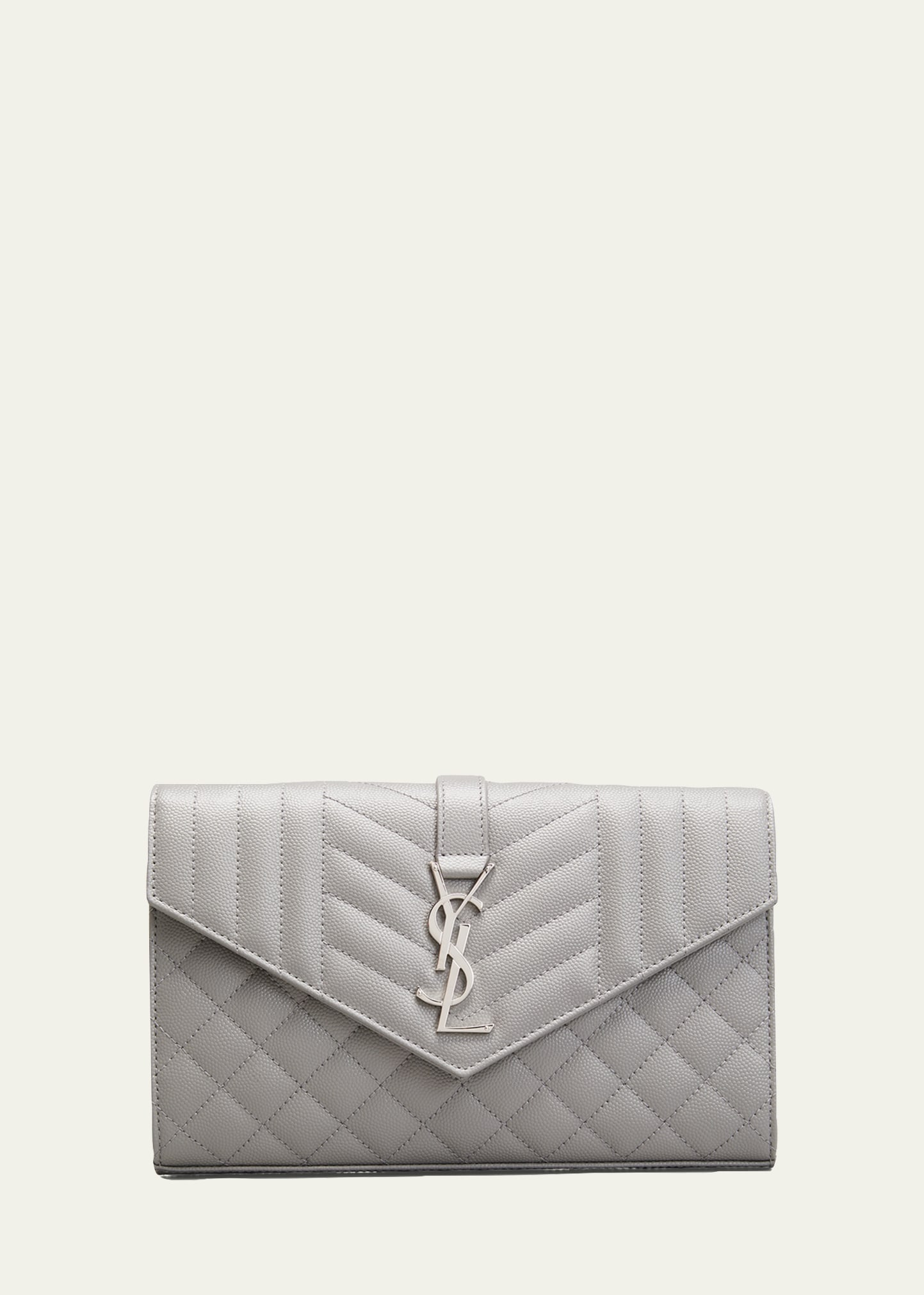 Ysl wallet outlet on chain grey