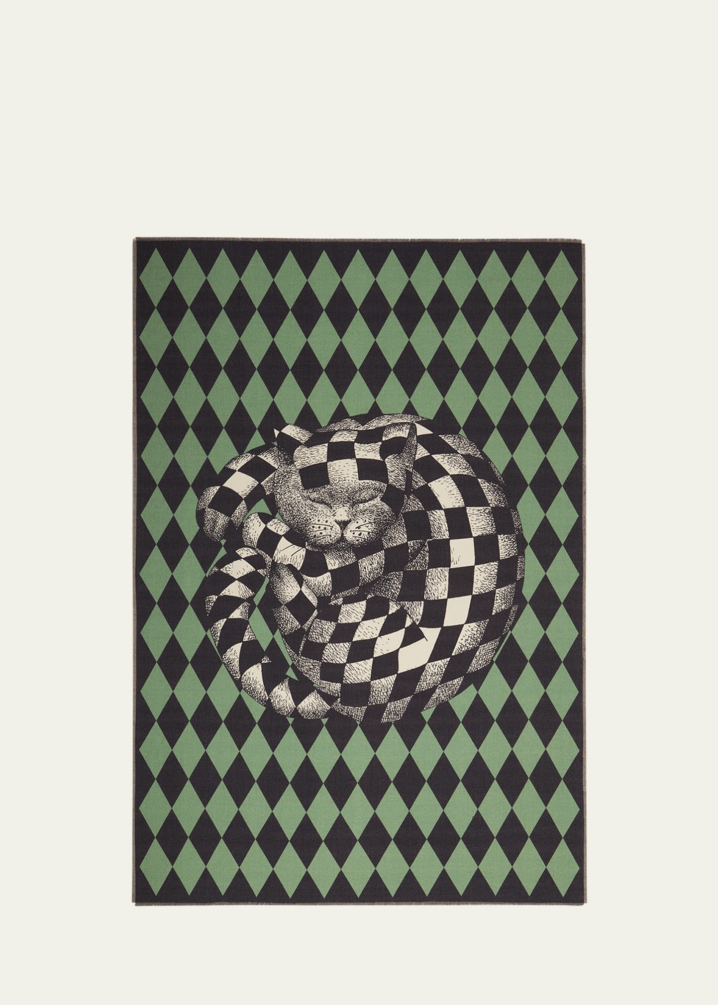 Fornasetti Plaid High Fidelity Losanghe Throw Blanket In Multi