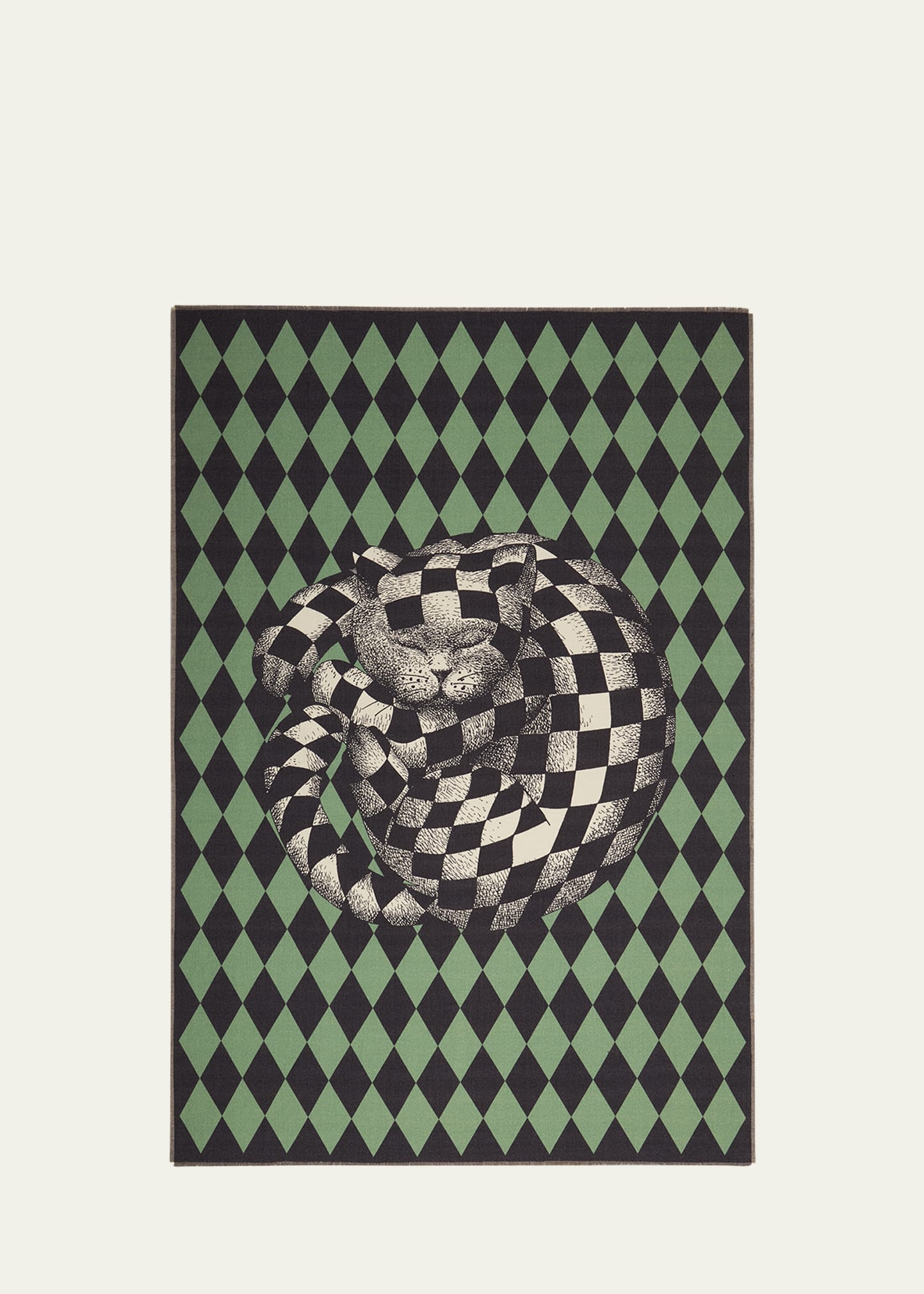 FORNASETTI PLAID HIGH FIDELITY LOSANGHE THROW BLANKET