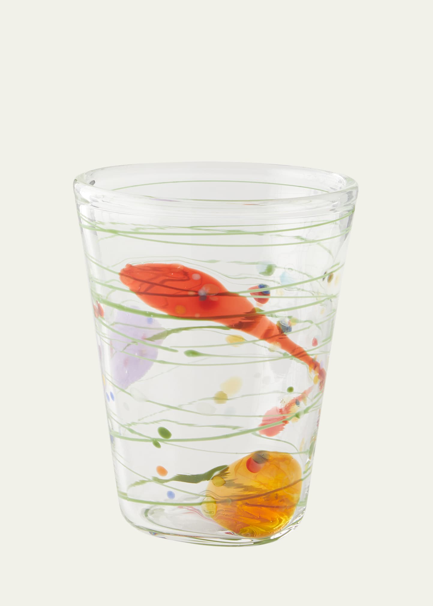 Multicolor Swirl Water Glass