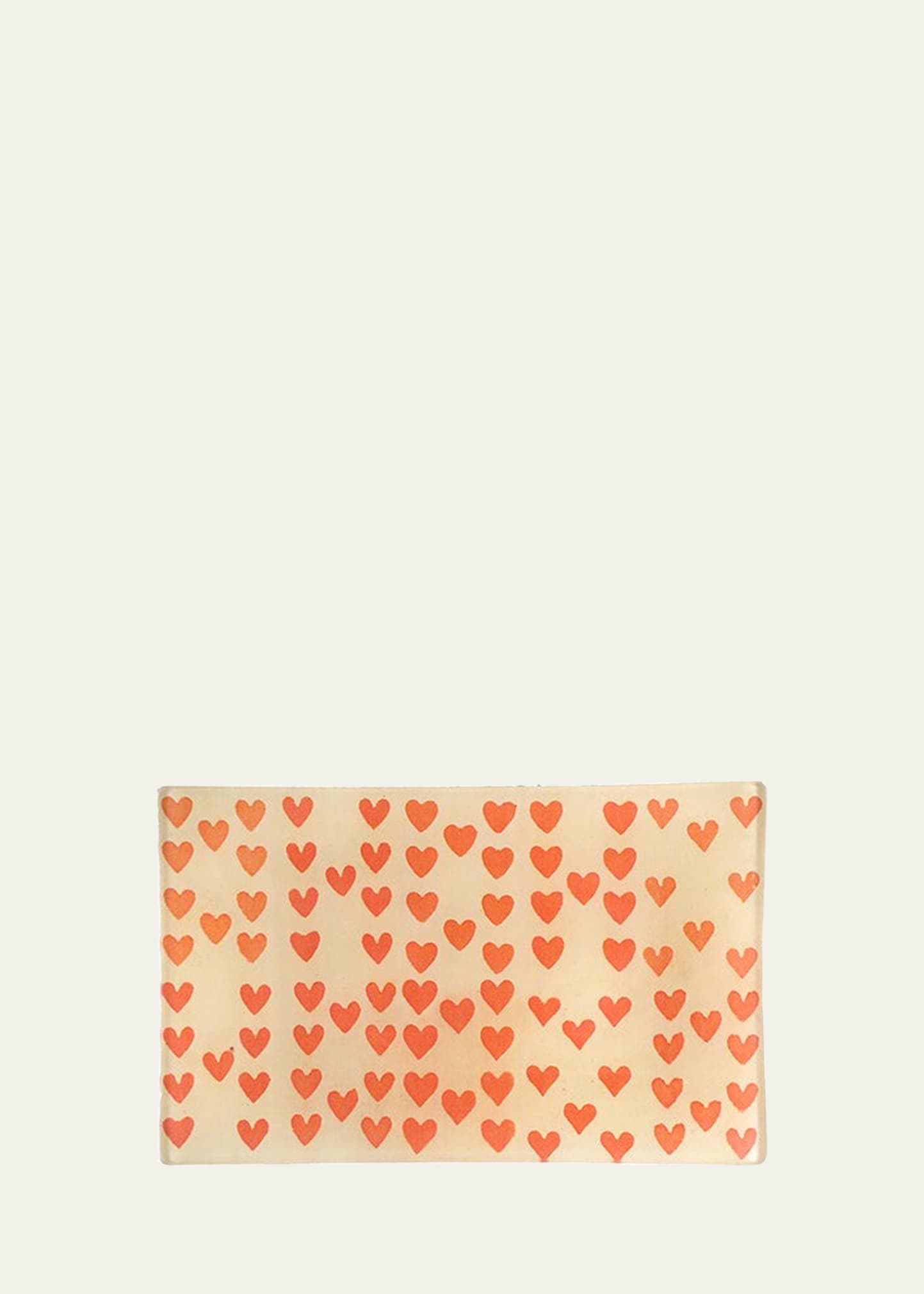 John Derian Heart Rows Decorative Tray In Multi