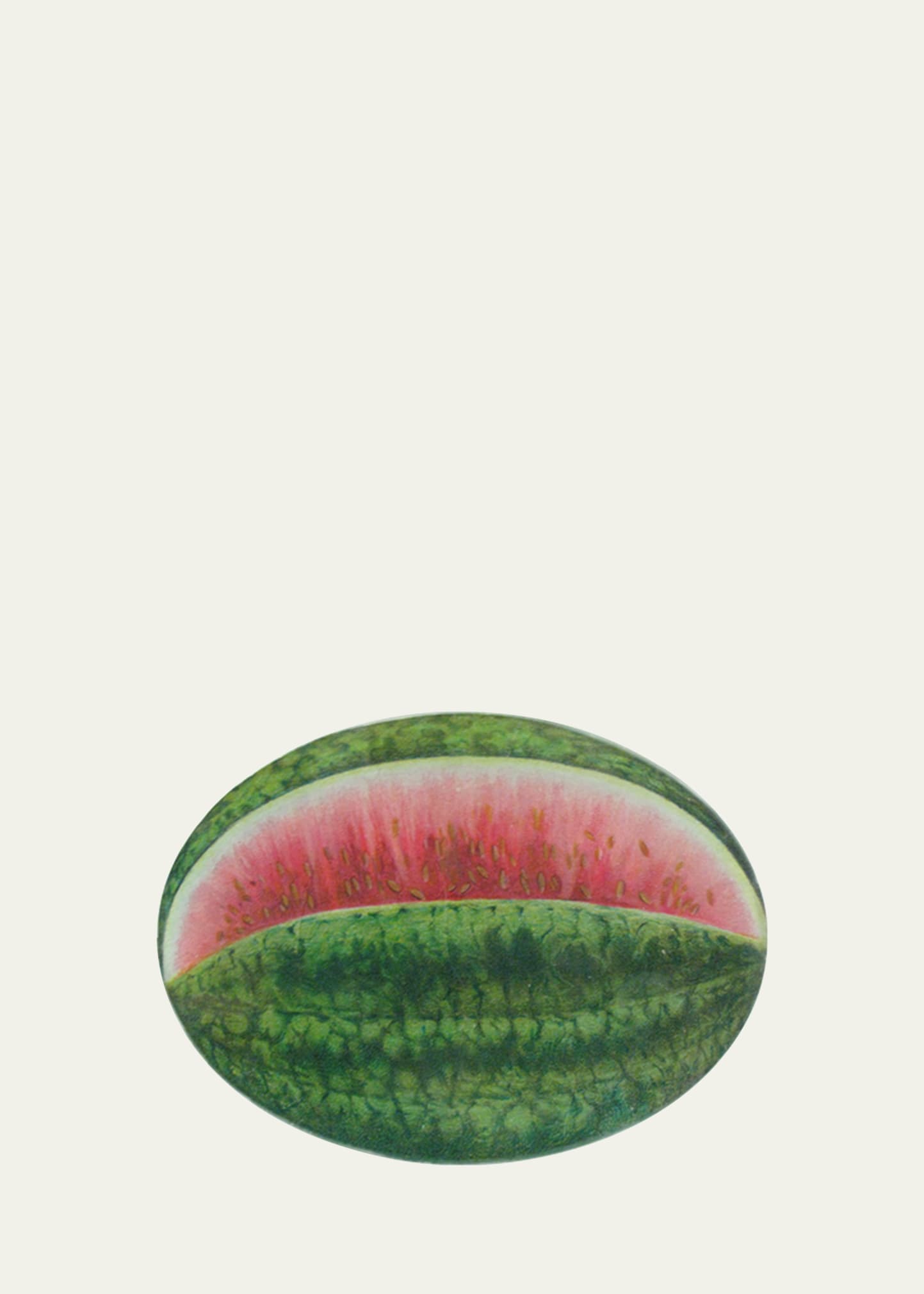 John Derian Watermelon Decorative Oval Tray In Green