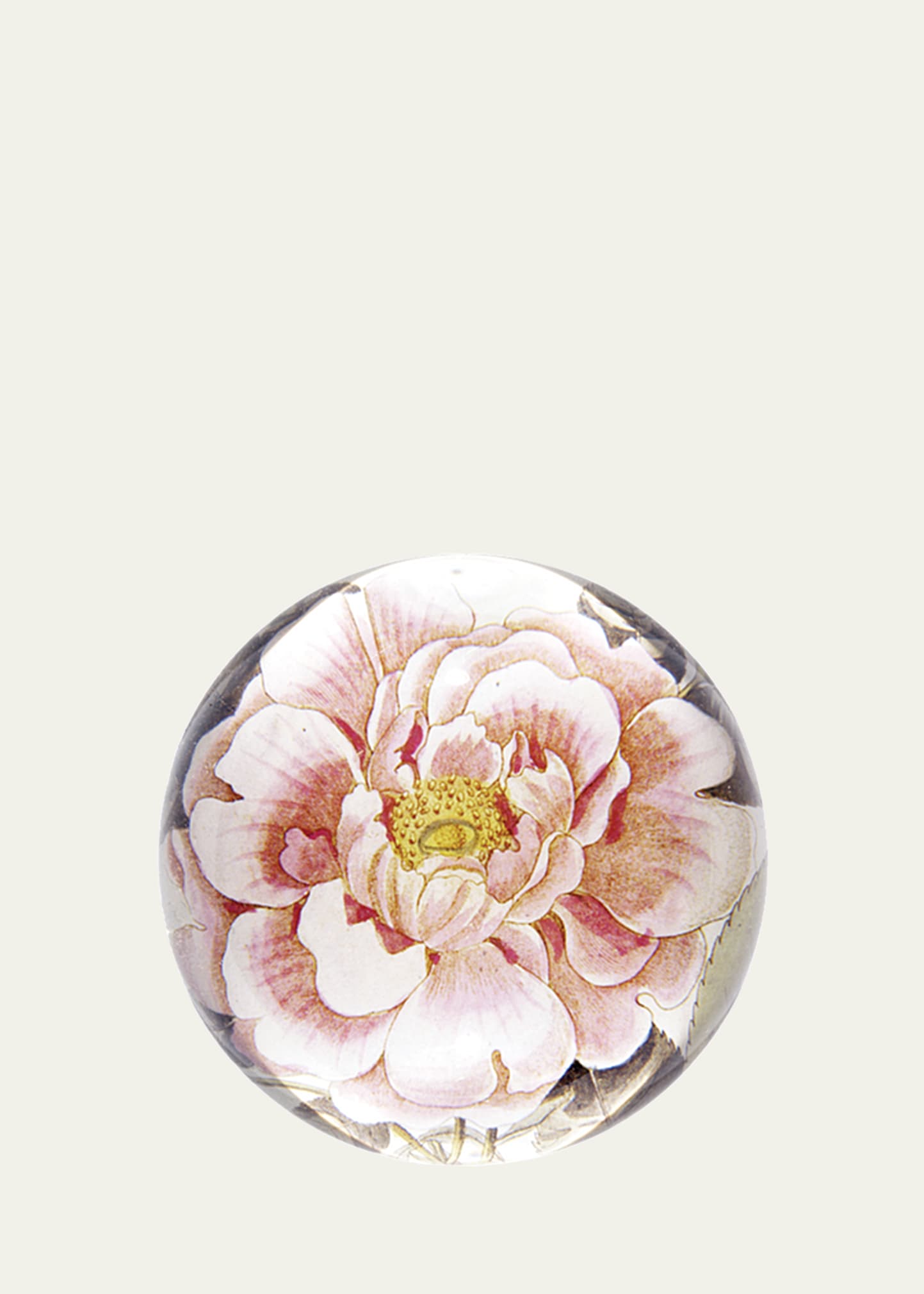 John Derian Rosa Dome Paperweight In Multi