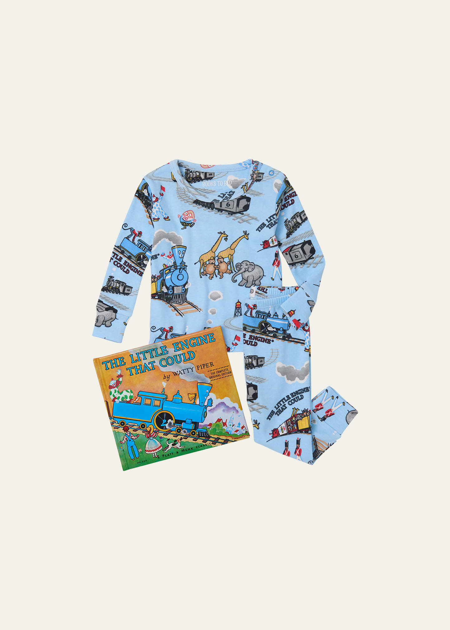 Books To Bed Kid's Little Engine That Could Pajama Gift Set, Size 12-24M