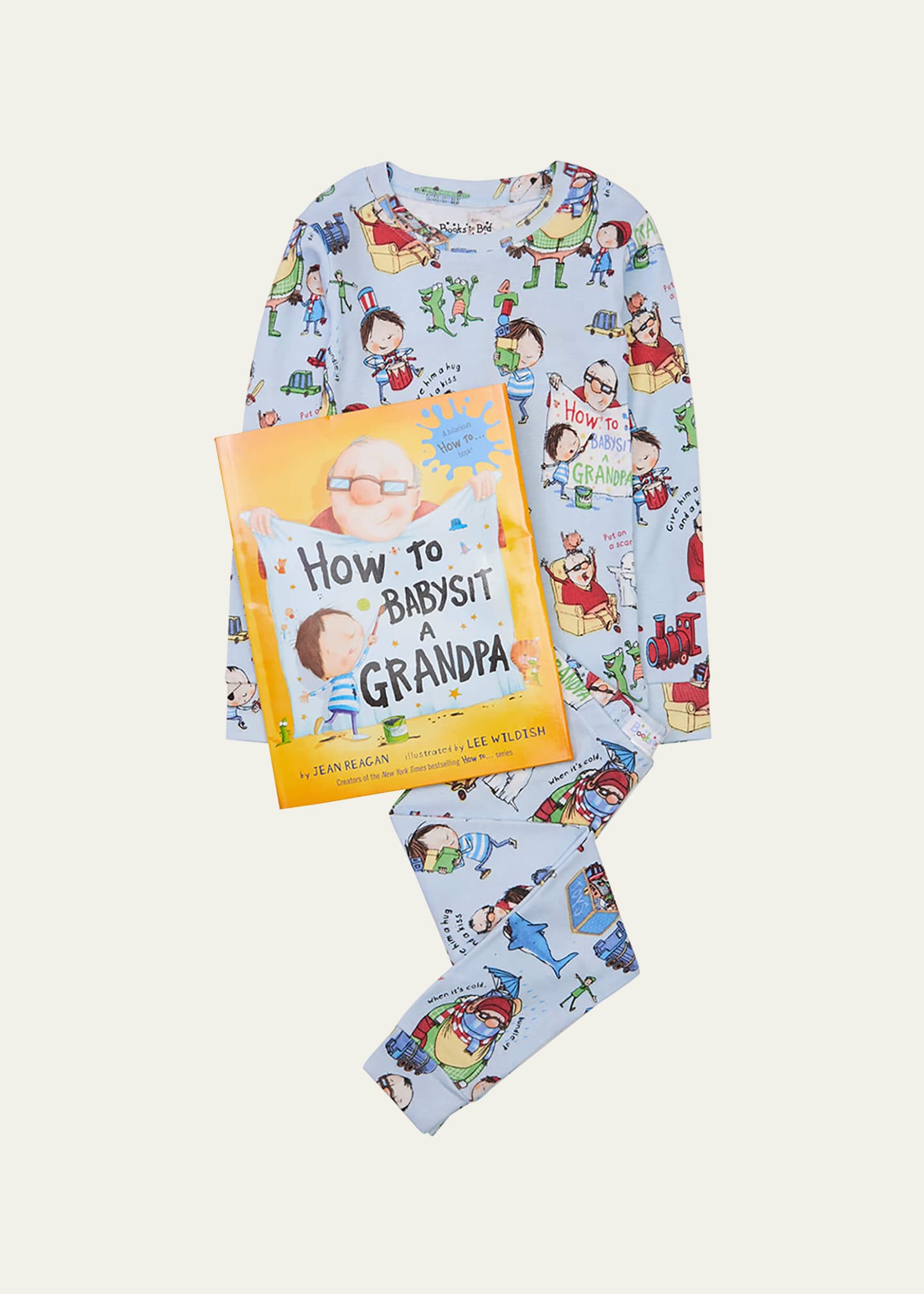Books To Bed Kid's How to Babysit A Grandma Pajama Book Set, Size 2-6