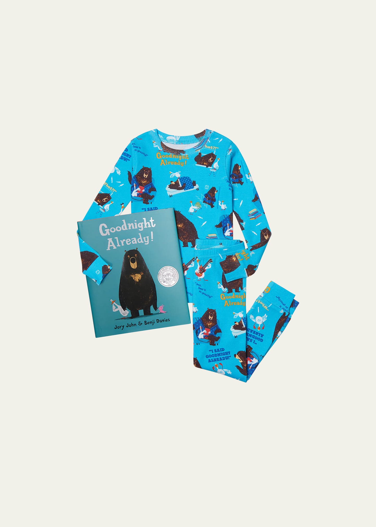 Books To Bed Kid's Goodnight Already Printed Pajama Gift Set, Size 2-6