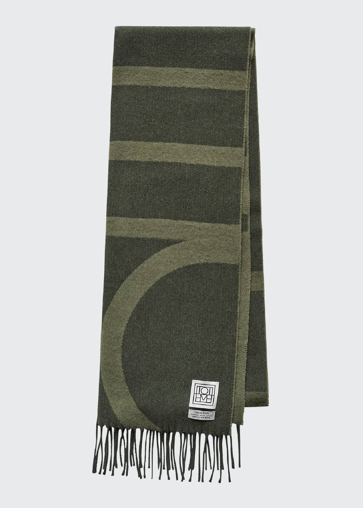 Toteme - Monogram Wool and Cashmere Graphite Scarf 213894808 - buy