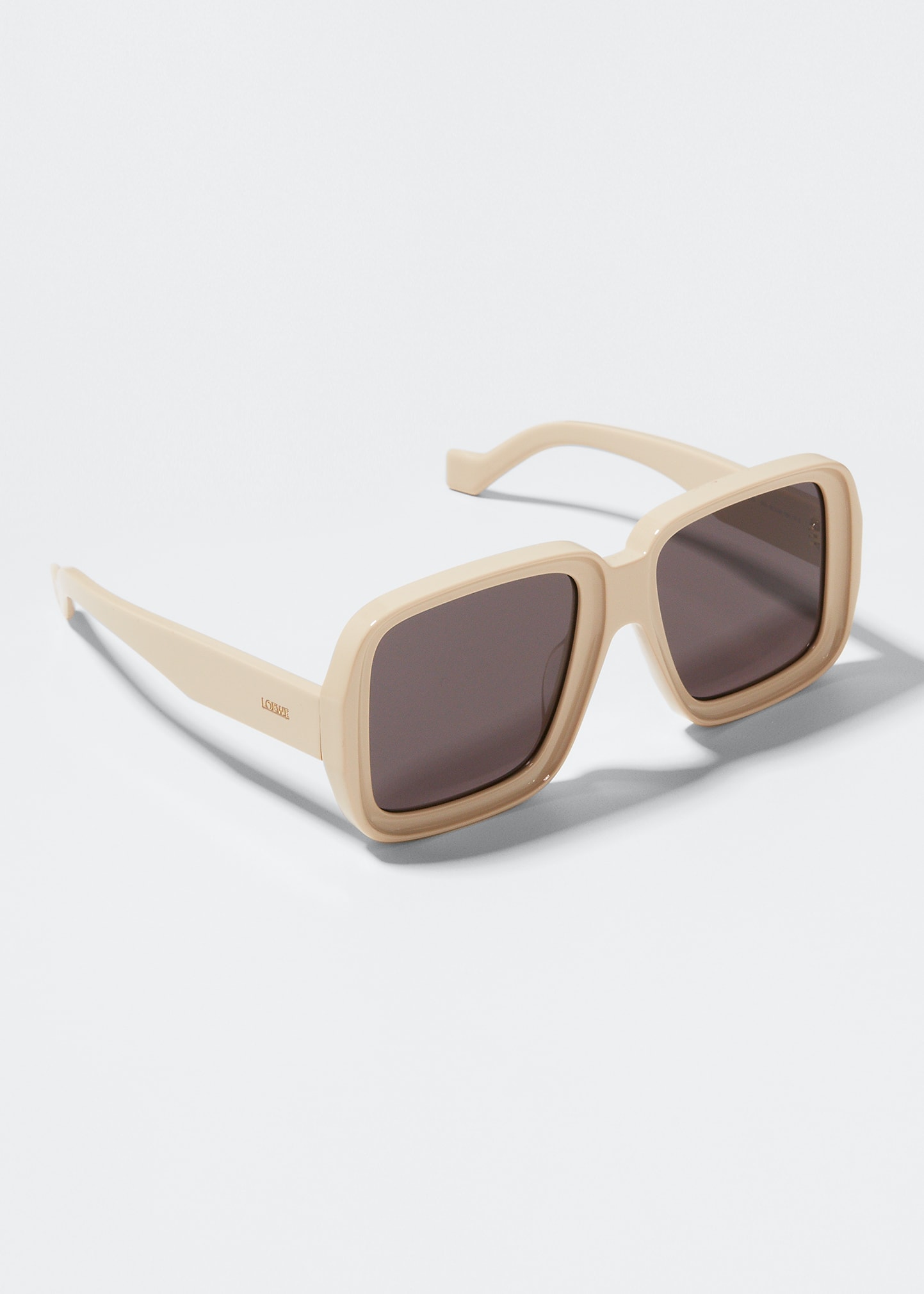 Loewe Lw40071u 57a Oversized Square Sunglasses In 57a Shiny Beige