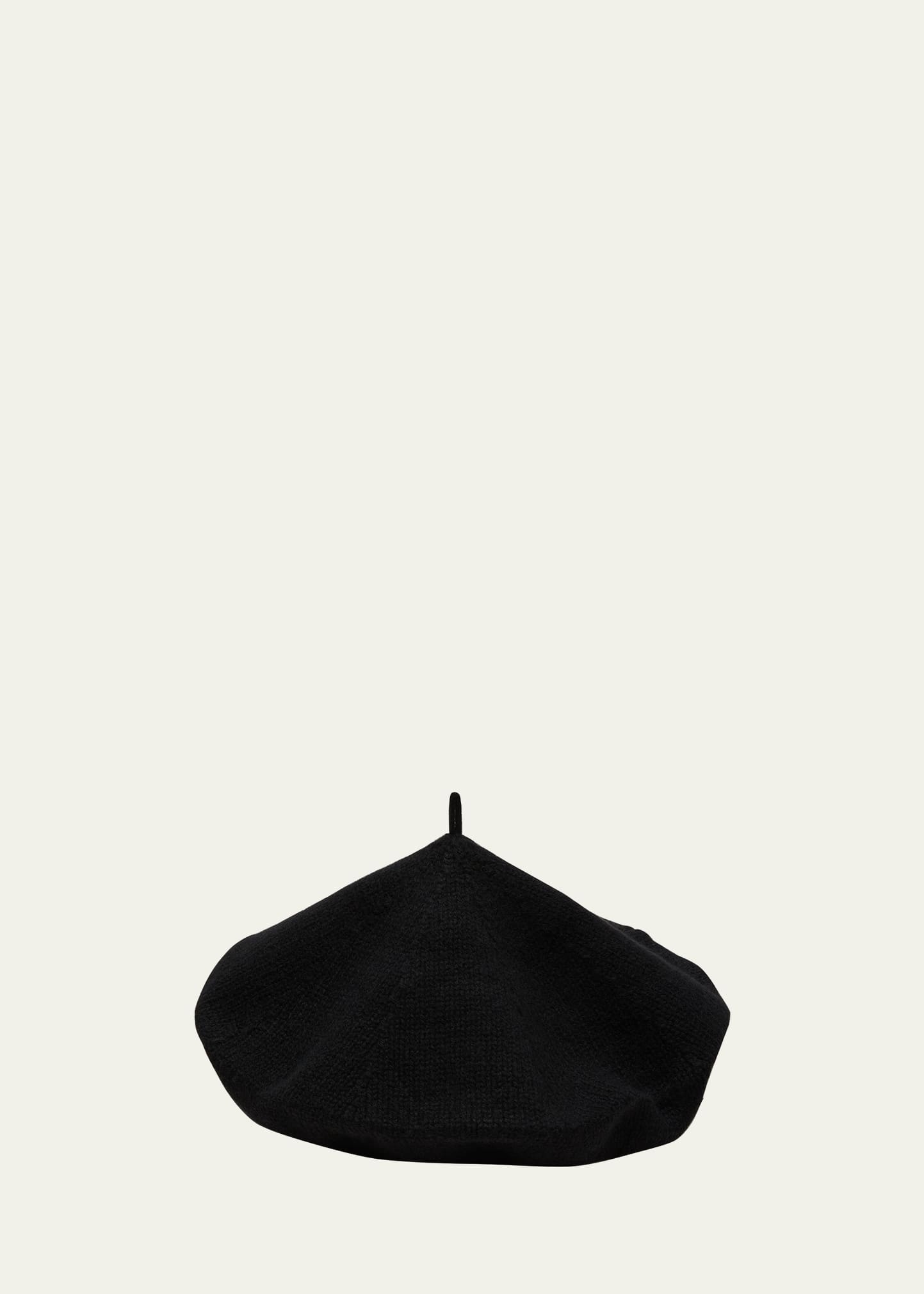 Lisa Yang Saint Germain Knit Beret In Black
