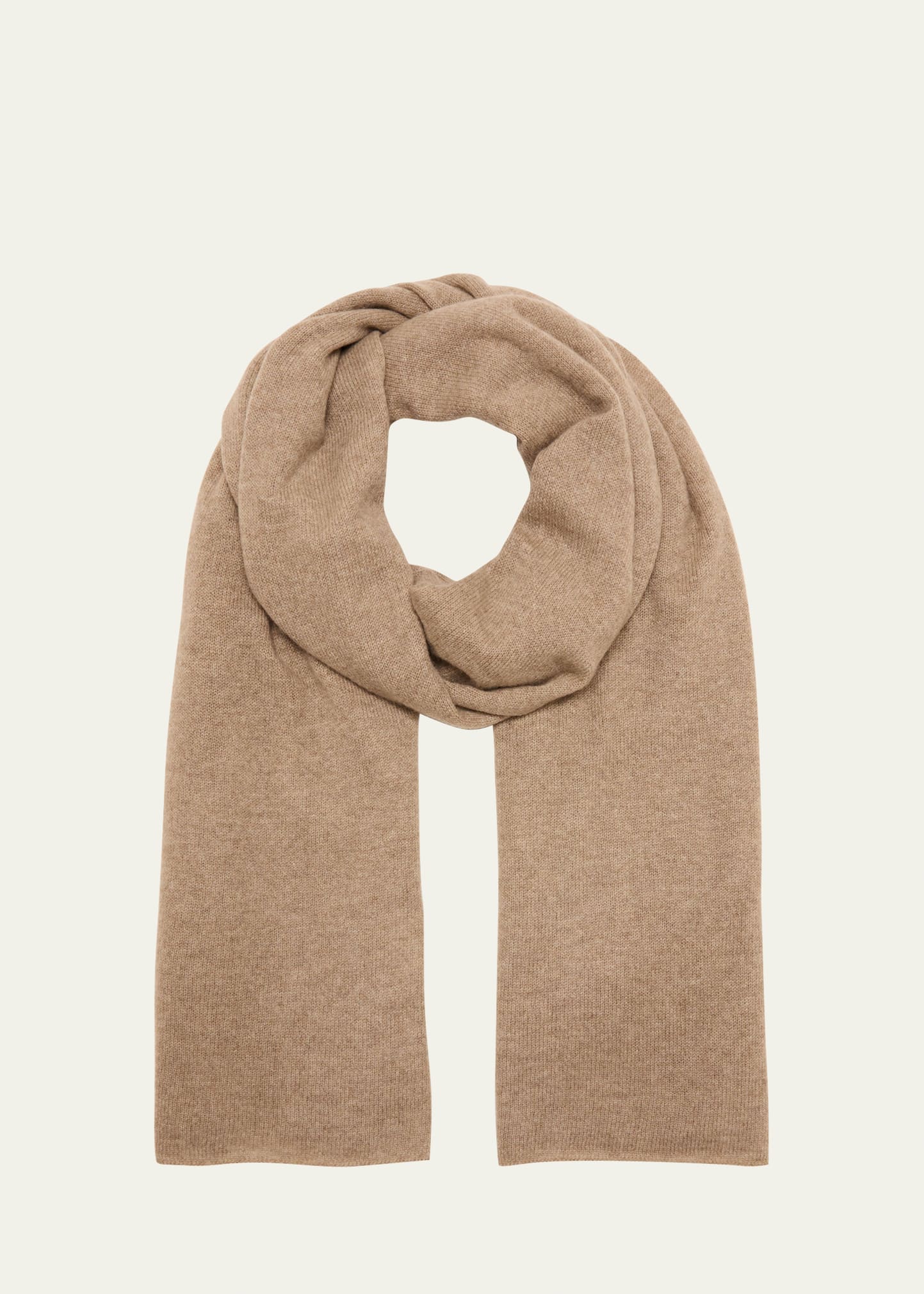 Lisa Yang Solid Cashmere Scarf In Mole