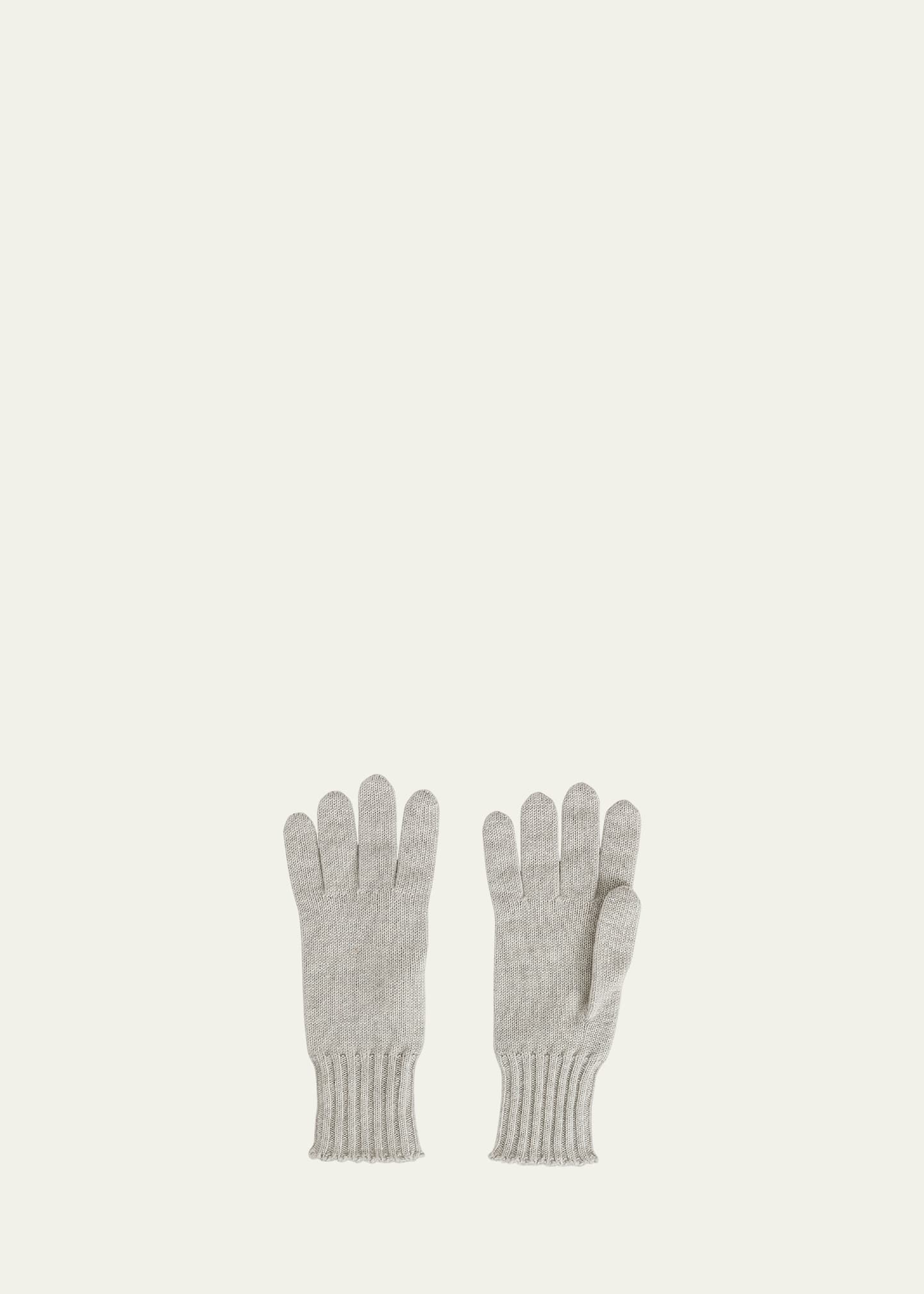 Loro Piana Alpine Baby Cashmere Gloves In 1230 Nougat