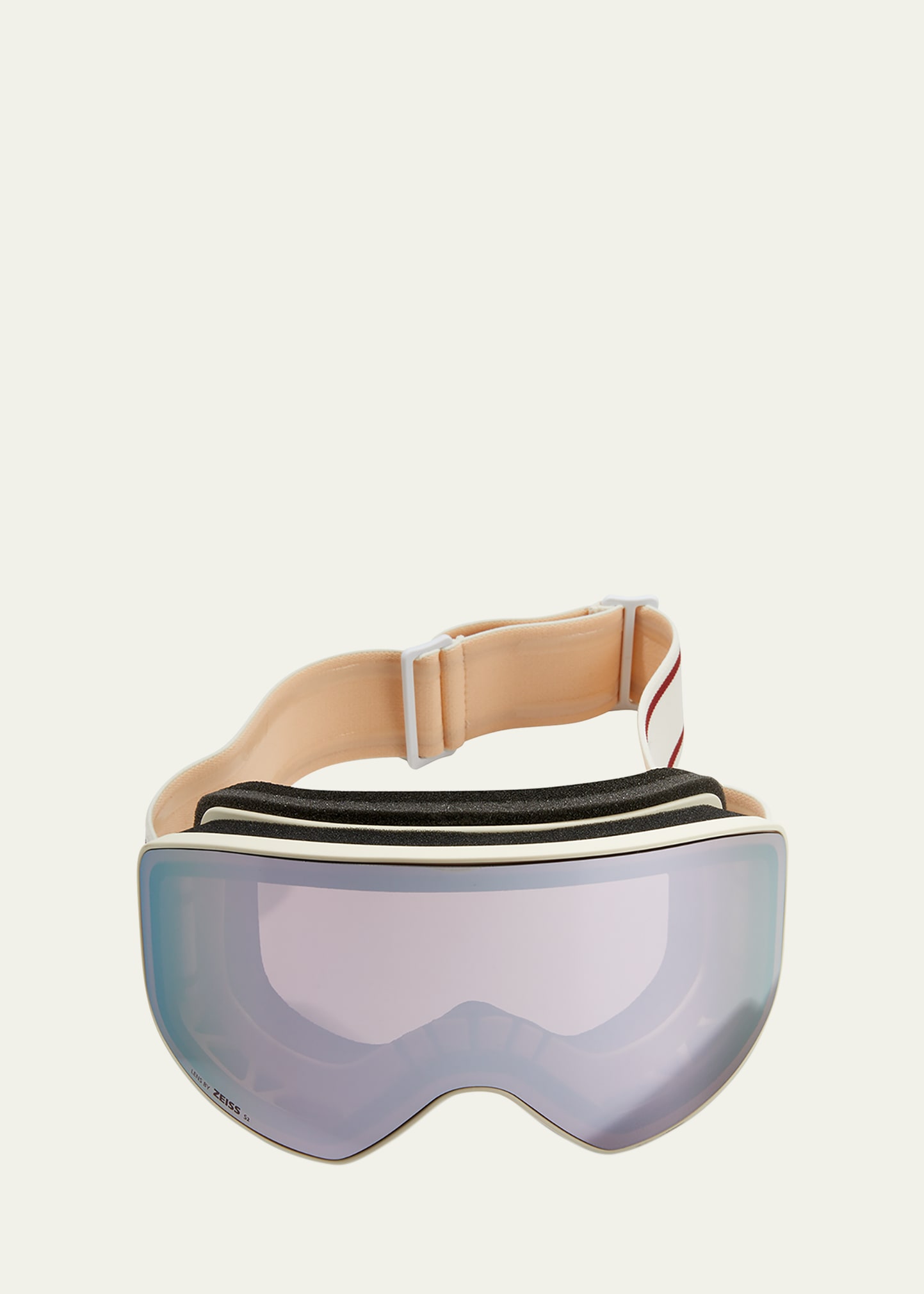 Chloé Logo Injection Plastic Ski Goggles  In Matte Solid White
