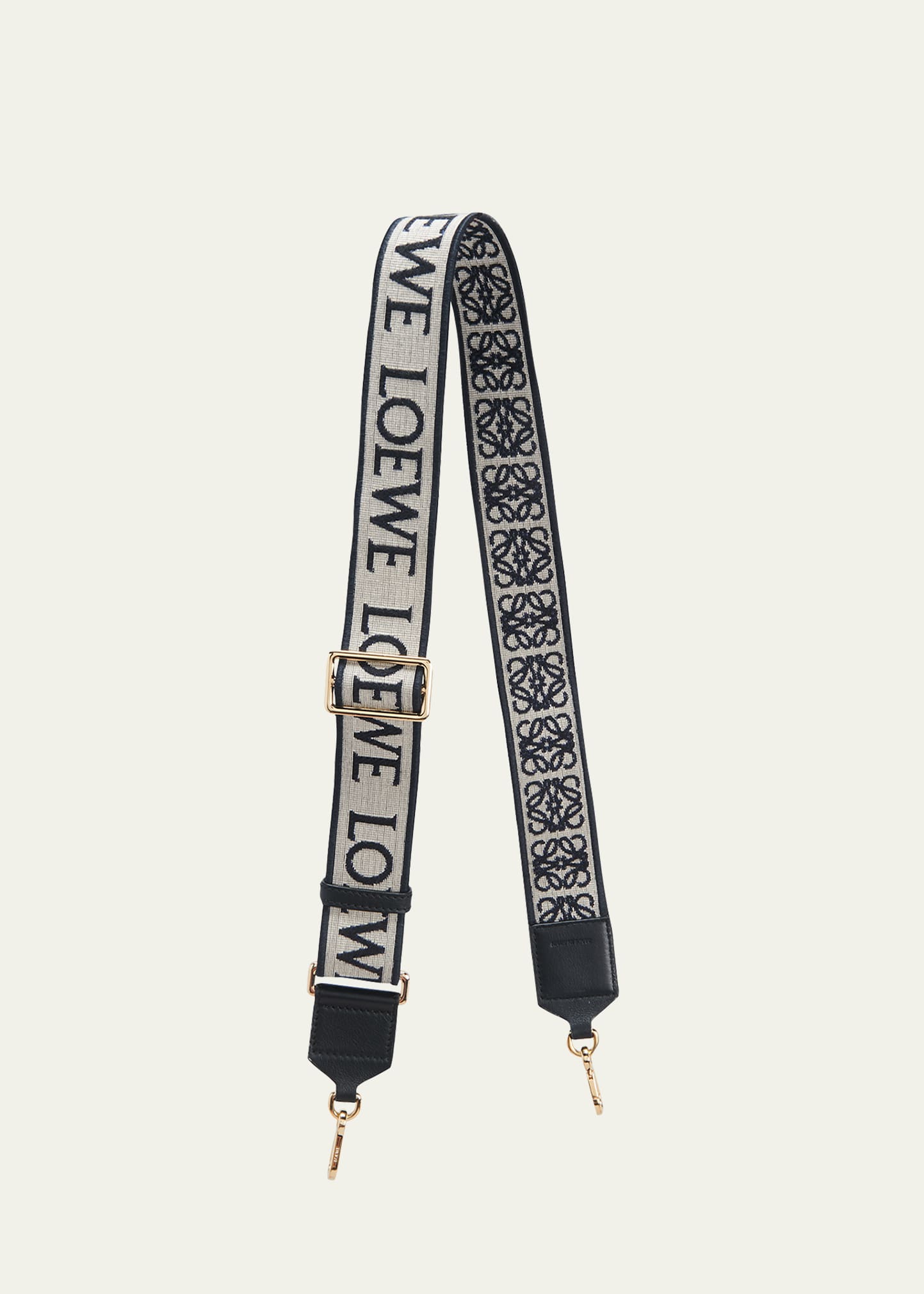 LOEWE ANAGRAM STRAP IN JACQUARD AND LEATHER