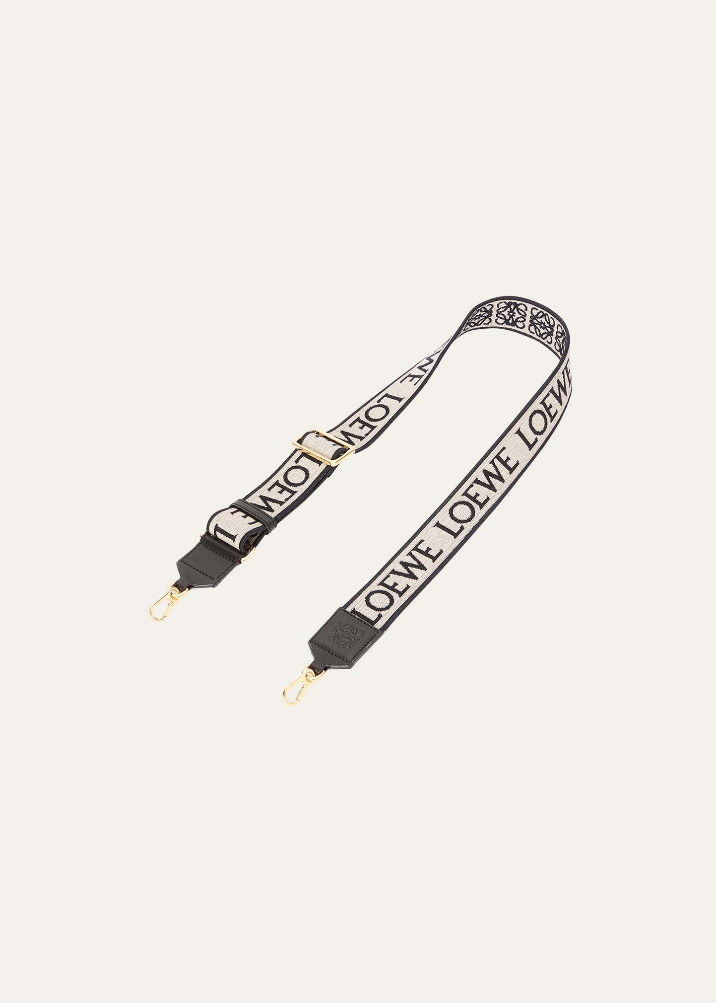 LOEWE ANAGRAM STRAP IN JACQUARD AND LEATHER