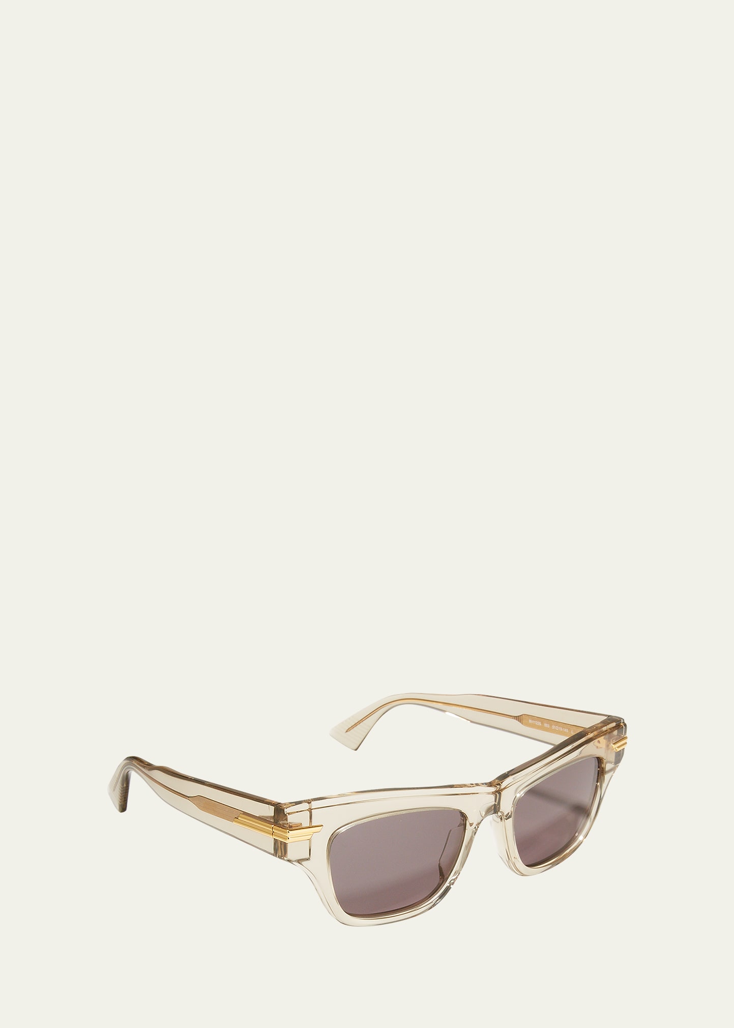 Bottega Veneta Acetate Cat-eye Sunglasses In Shiny Transparent
