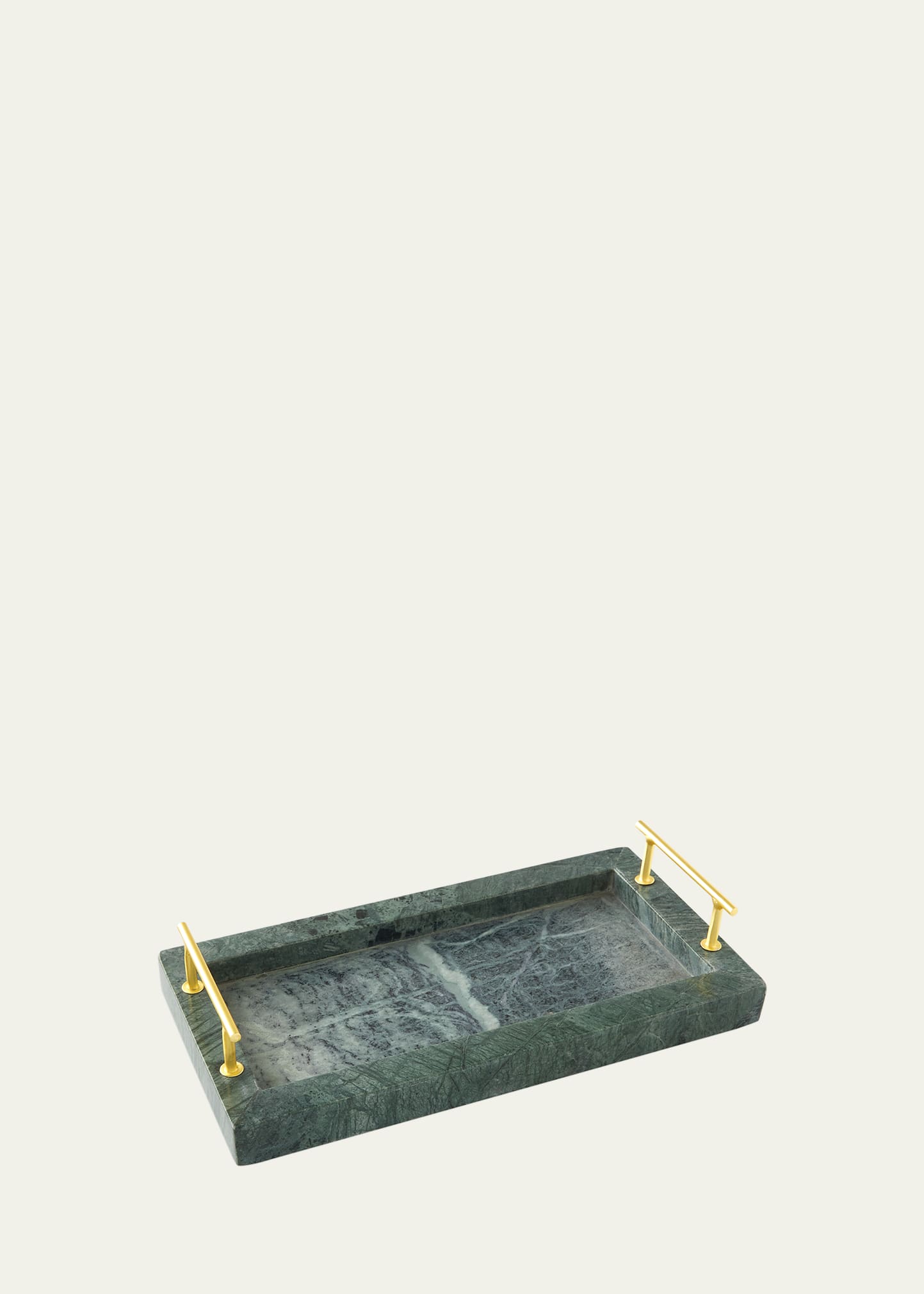 Shop Kassatex Esmeralda Marble Tray In Green