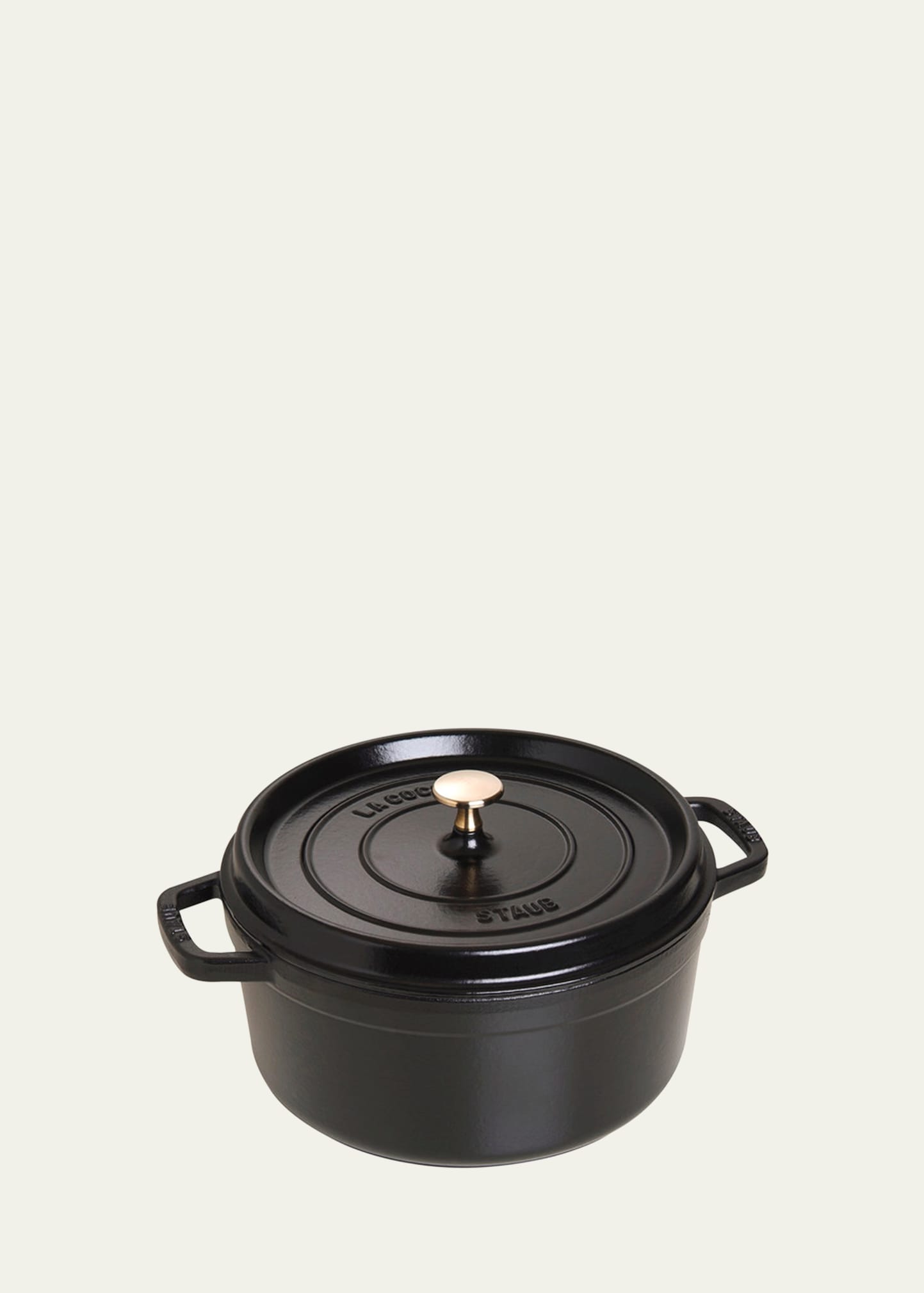 Shop Staub 5.5-qt. Cast Iron Round Cocotte In Matte Black