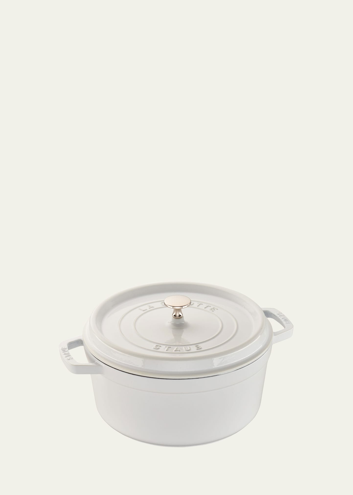 Staub 5.5-qt. Cast Iron Round Cocotte In White