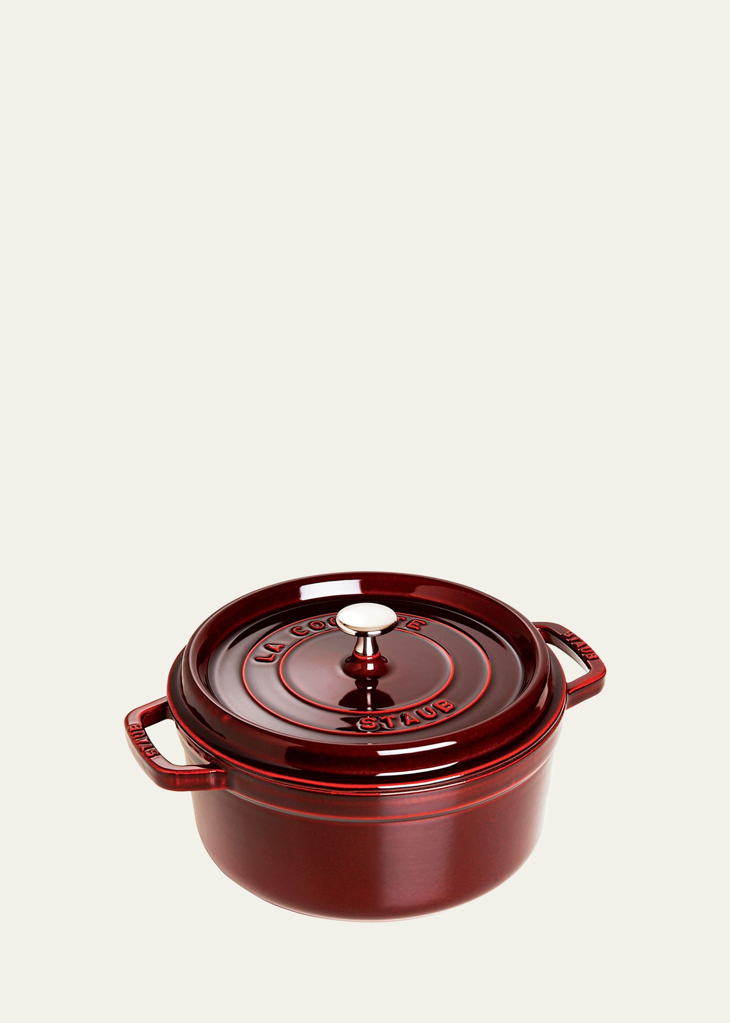Staub Cast Iron 5.5-qt. Round Cocotte In Grenadine