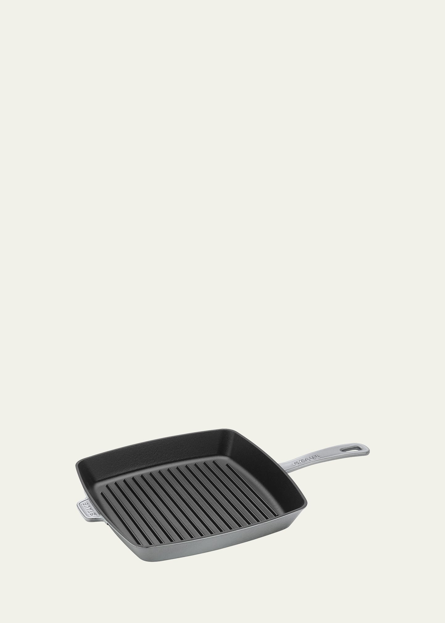 Staub Cast Iron 12-inch Square Grill Pan In Gray
