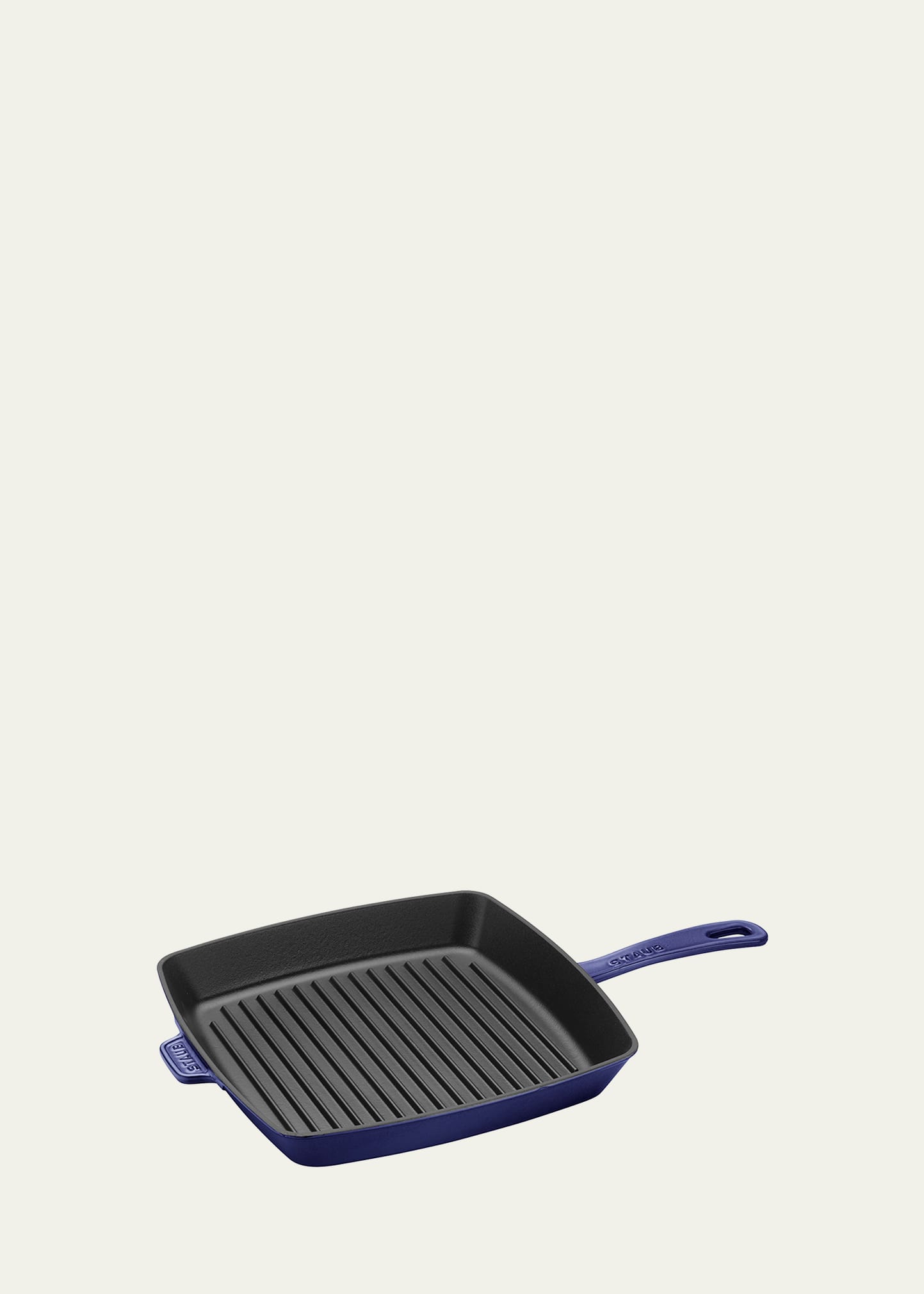 Staub Cast Iron 12-inch Square Grill Pan In Blue
