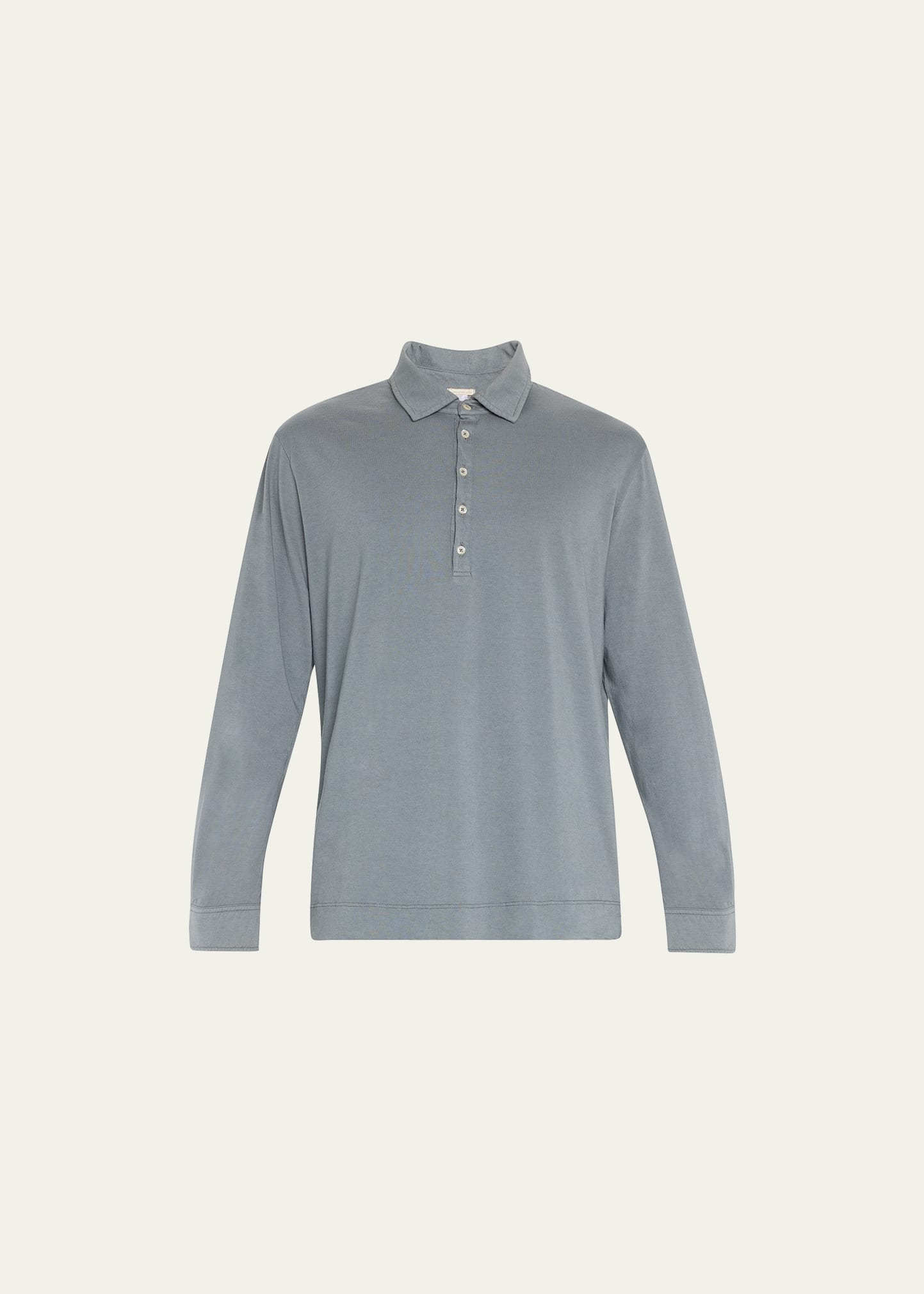 Massimo Alba Ischia Cotton-jersey Polo Shirt In Gray