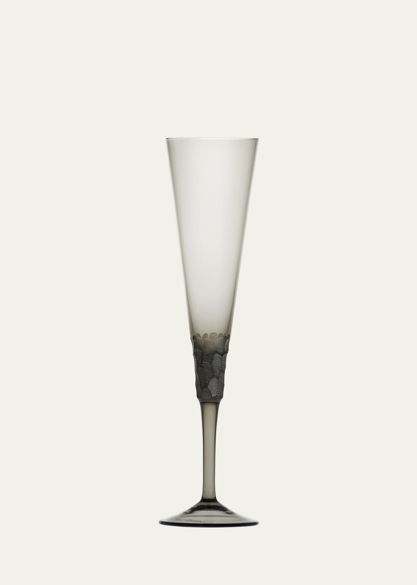 Moser Pebbles Champagne Flute In Smoke