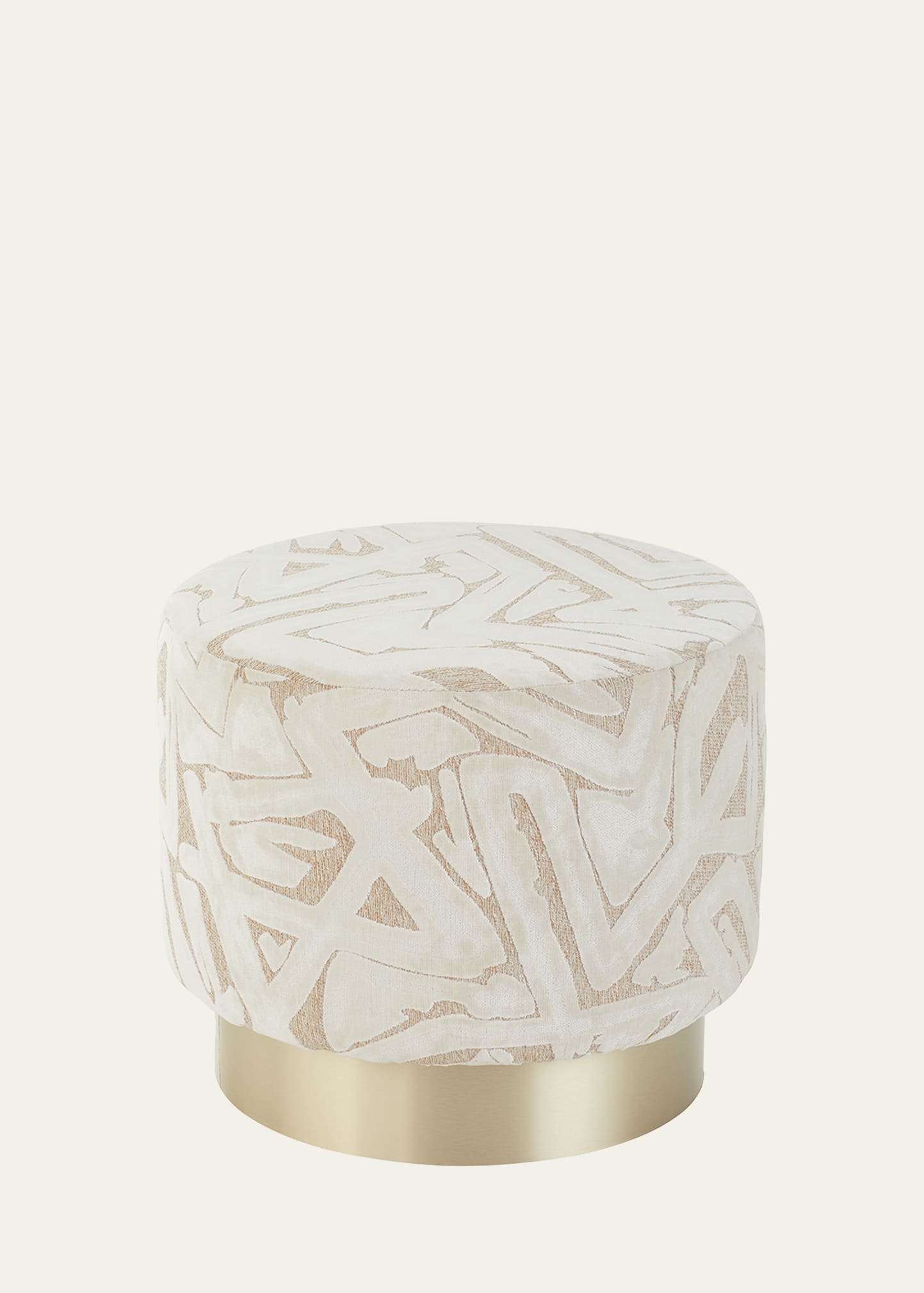 Arteriors Avalon Swivel Ottoman In Champagne