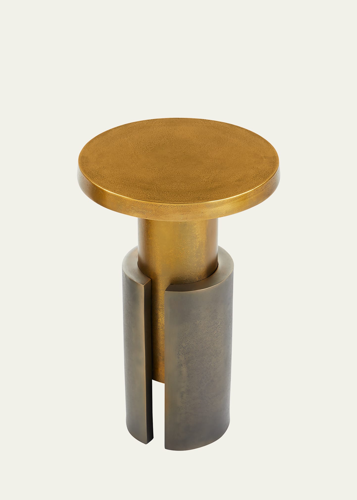 Arteriors Inara Accent Table In Vintage Brass