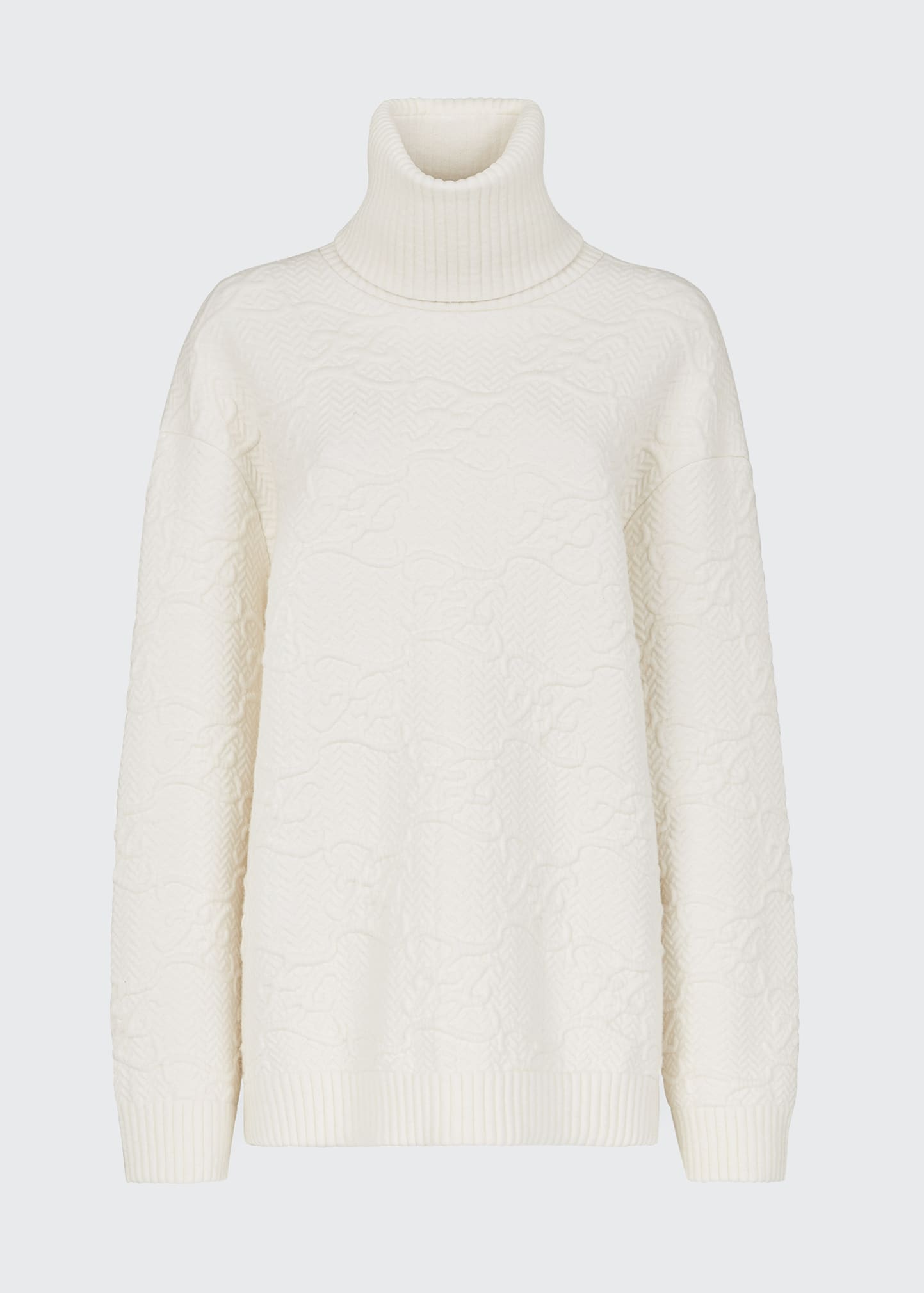 Fendi Karligraphy Embossed Turtleneck Sweater