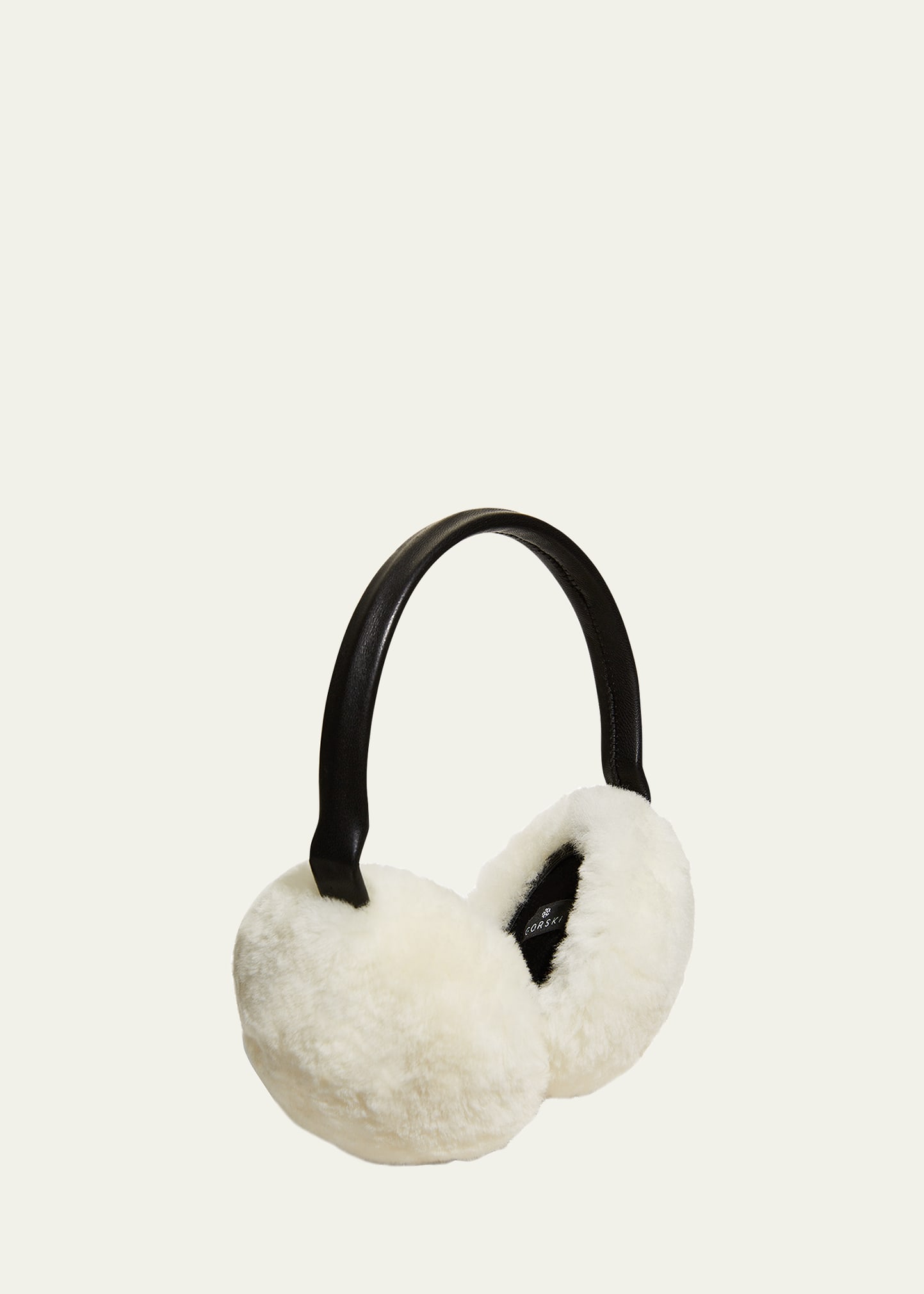 Gorski Lamb Shearling Earmuffs In Charcoal