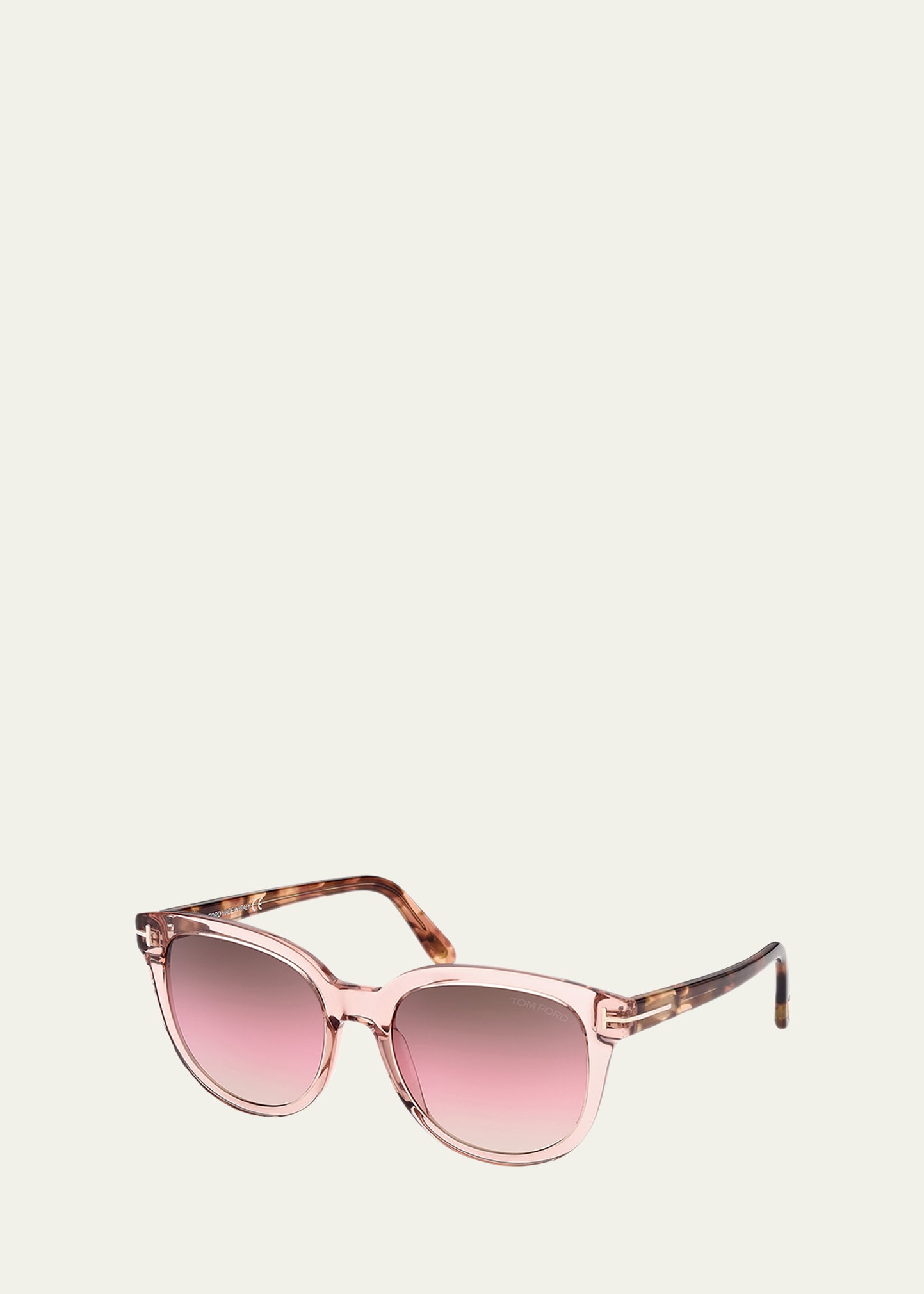 Tom Ford Olivia 54mm Round Sunglasses In Pink Violet Brown | ModeSens