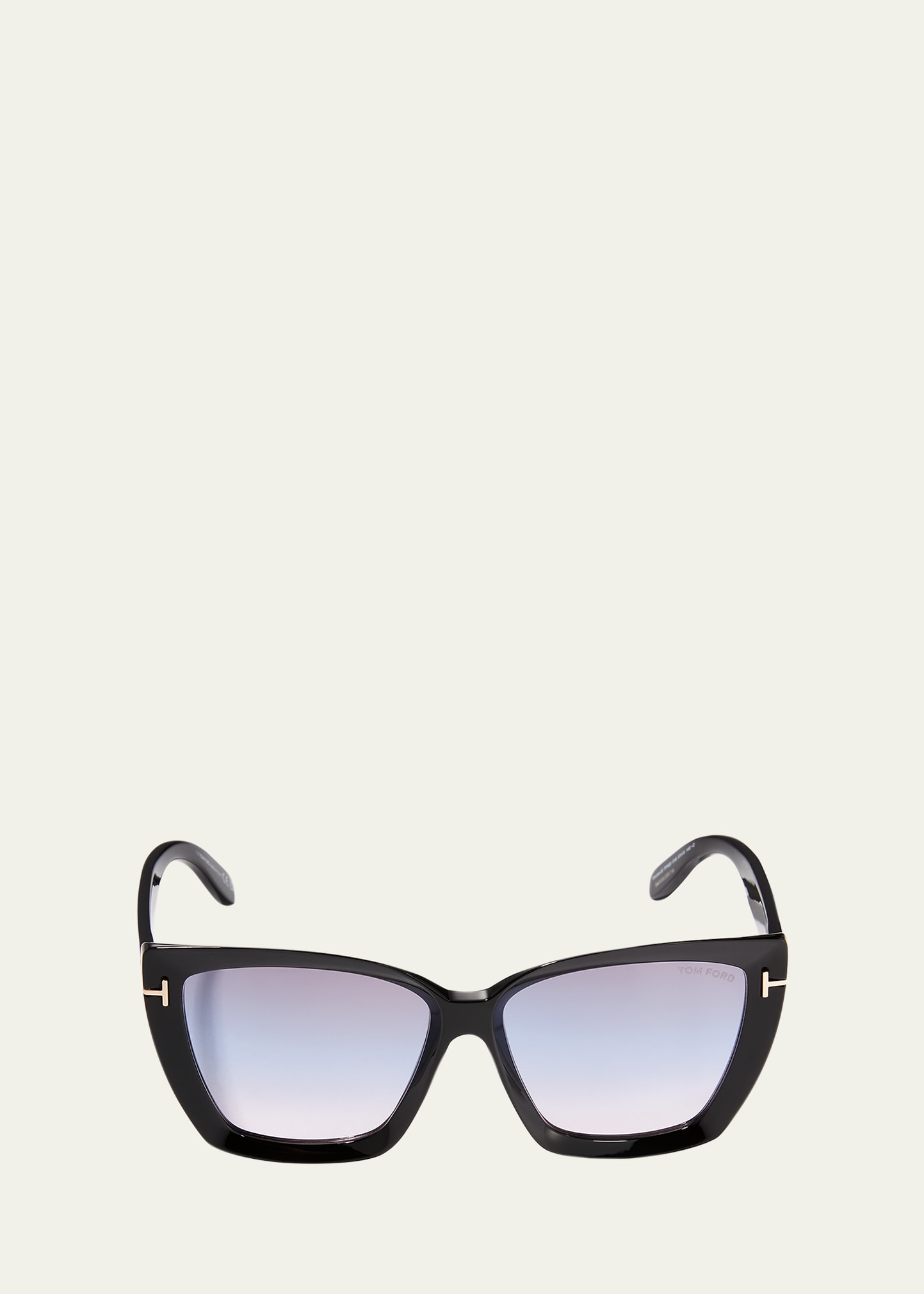 Shop Tom Ford Scarlet Square Injection Plastic Sunglasses In Black / Grey