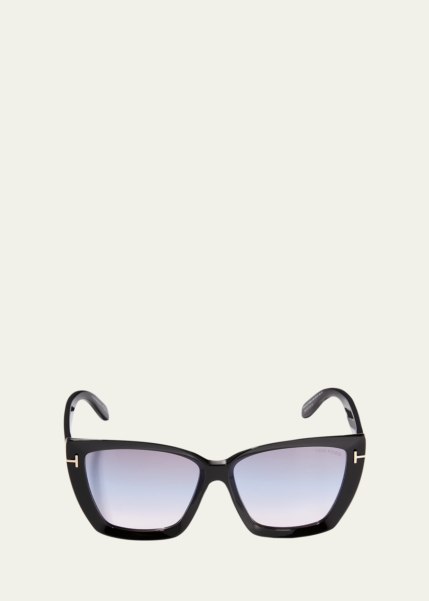 Tom Ford Scarlet Square Injection Plastic Sunglasses In Black / Grey