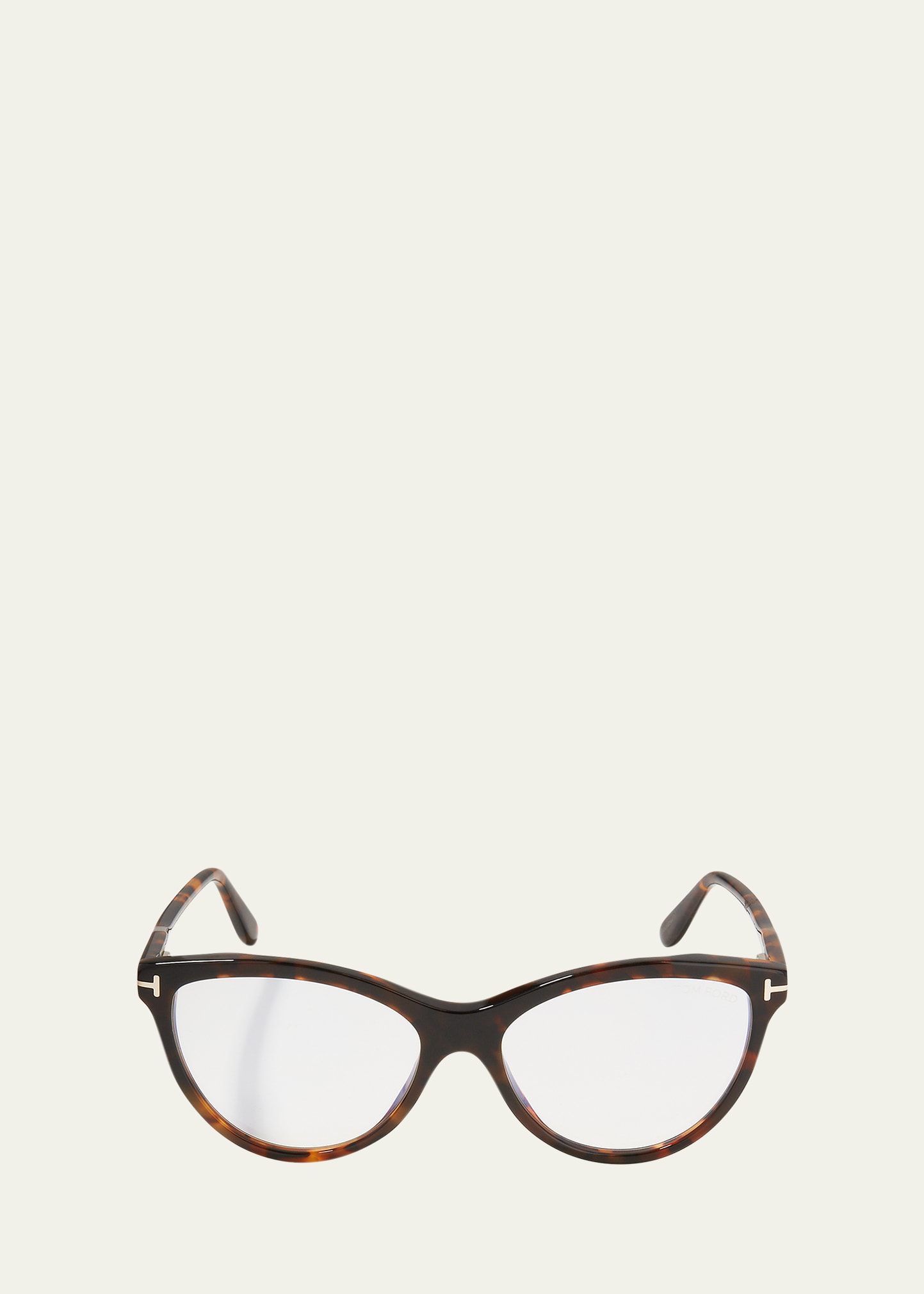 Tom Ford Blue Light Blocking Round Plastic Optical Glasses In 052 Brown