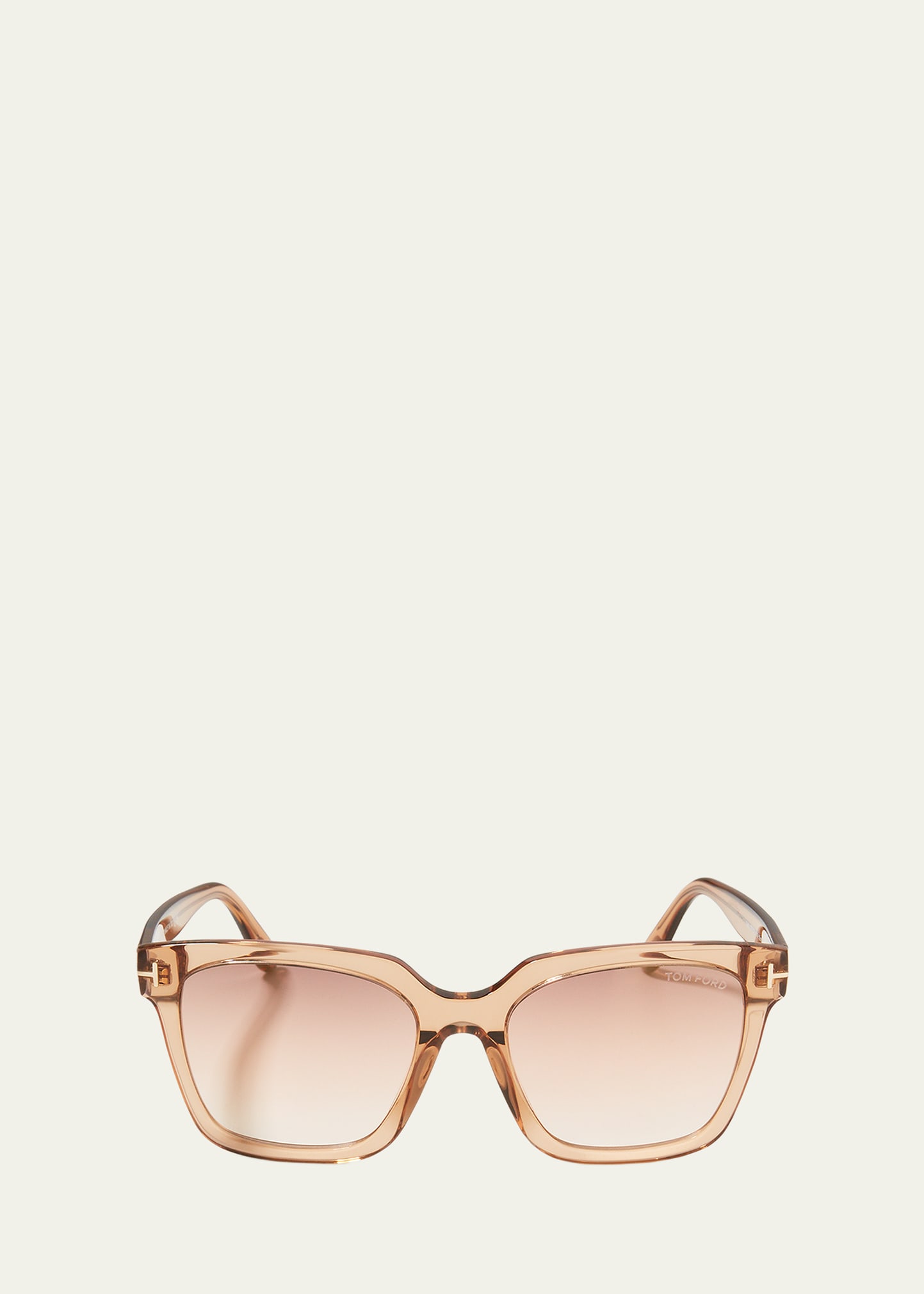 Tom Ford Selby Square Plastic Sunglasses In Brown