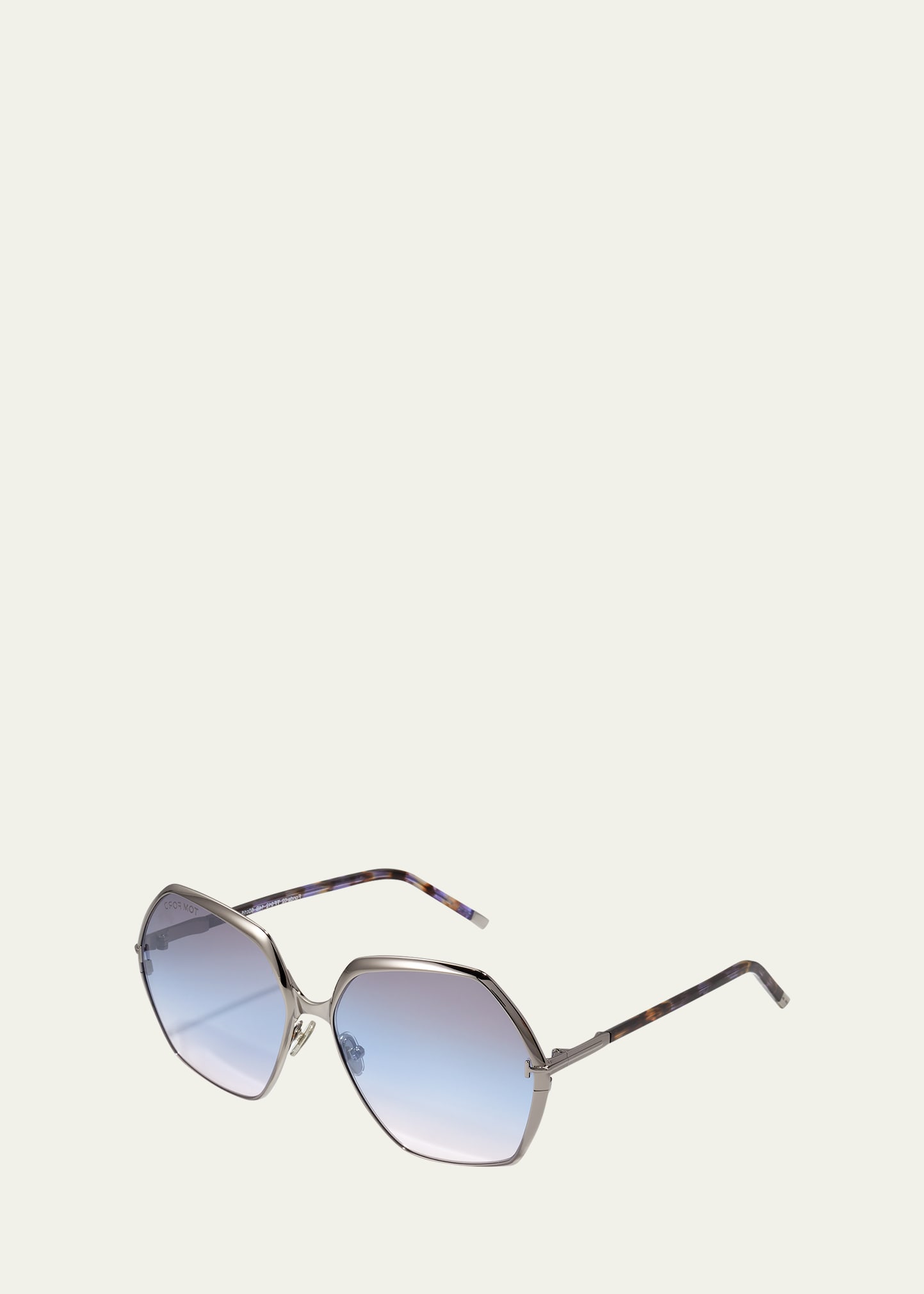 TOM FORD Fonda Geometric Round Plastic/Metal Sunglasses | Smart Closet