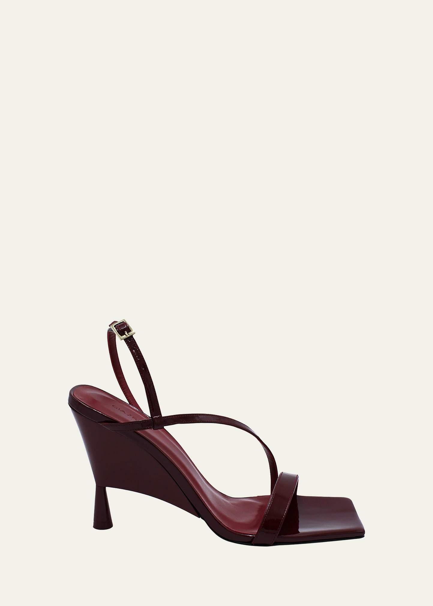 GIA/RHW Rosie Patent Wedge Slingback Sandals