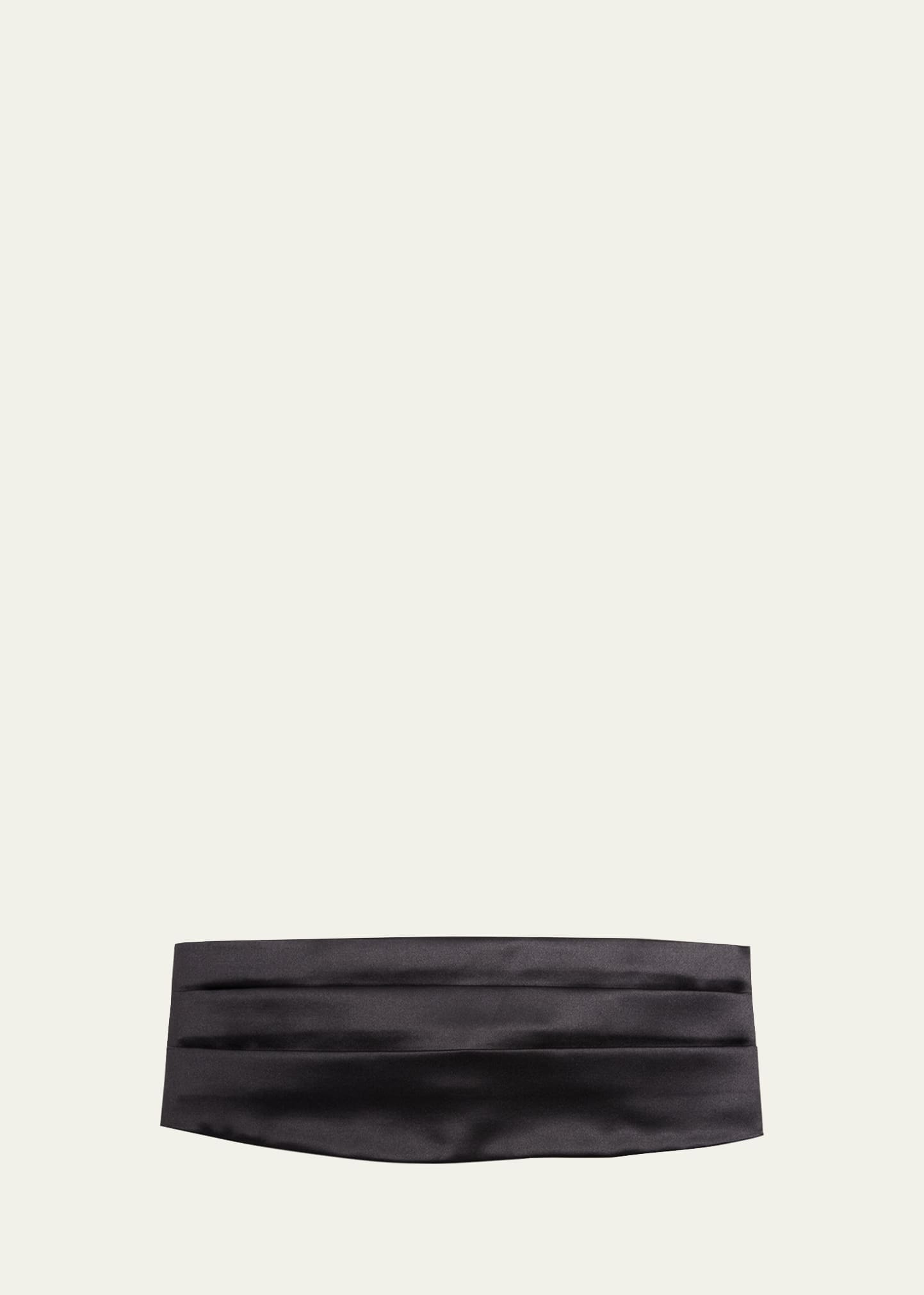Brunello Cucinelli Men's Pleated Tuxedo Cummerbund In Dark Grey