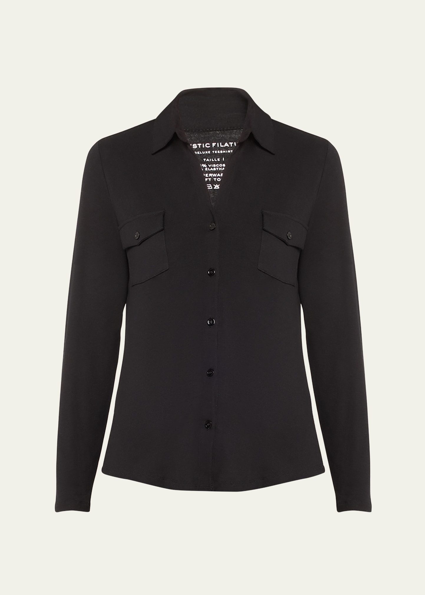 Majestic Soft Touch Button-down Shirt With Pockets In Cigar